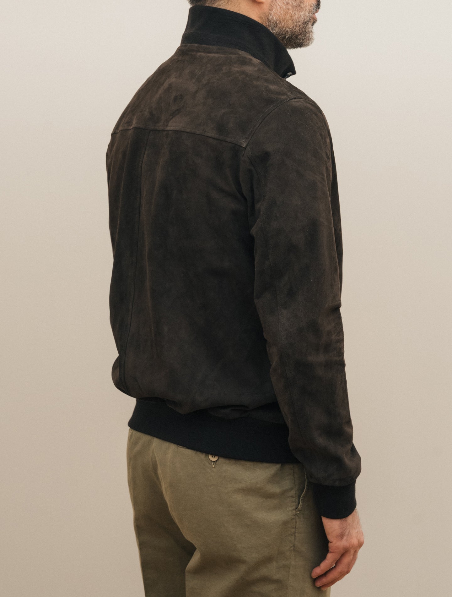 Suede Deckbomber Dark Brown Manto Outerwear 48