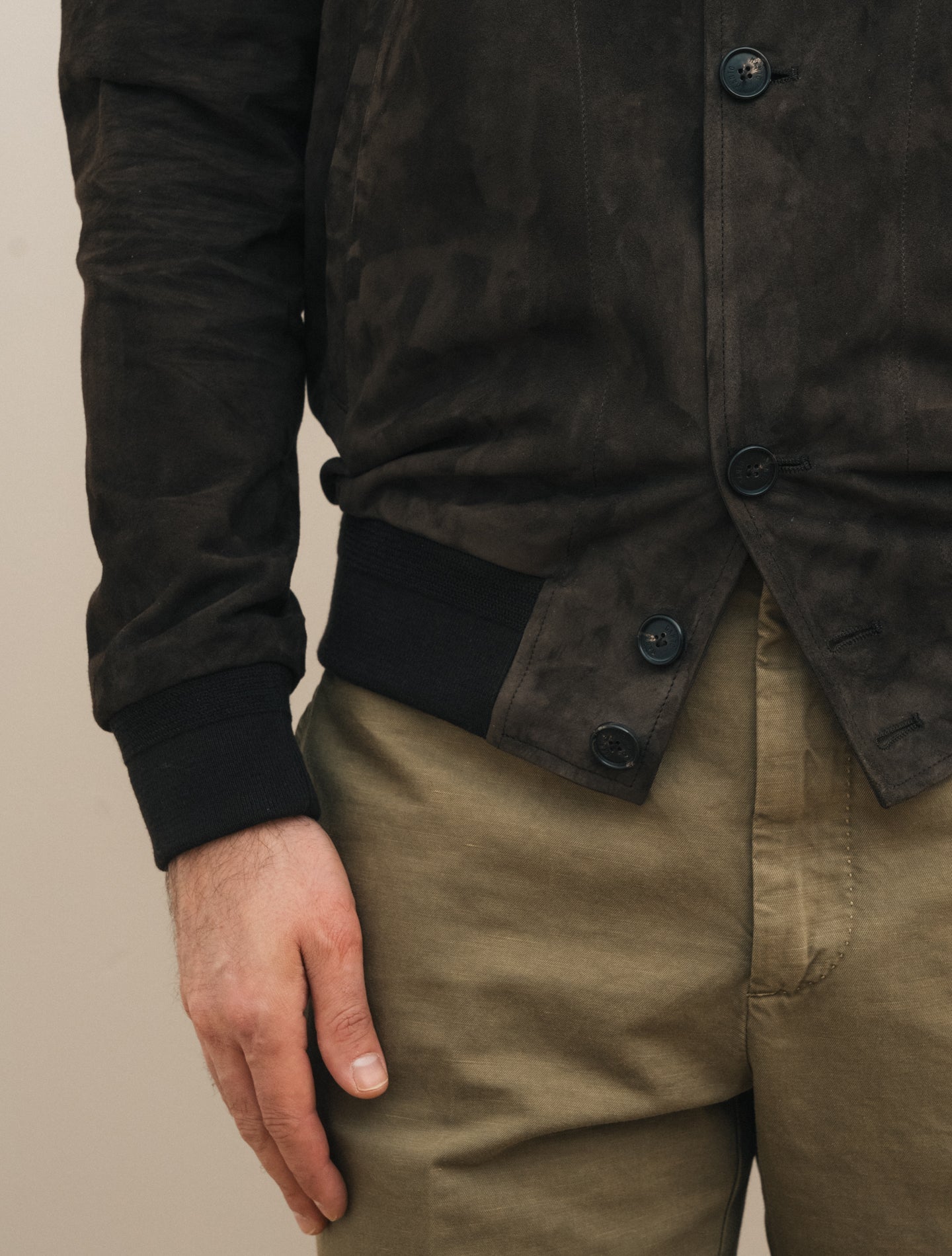 Suede Deckbomber Dark Brown Manto Outerwear 48