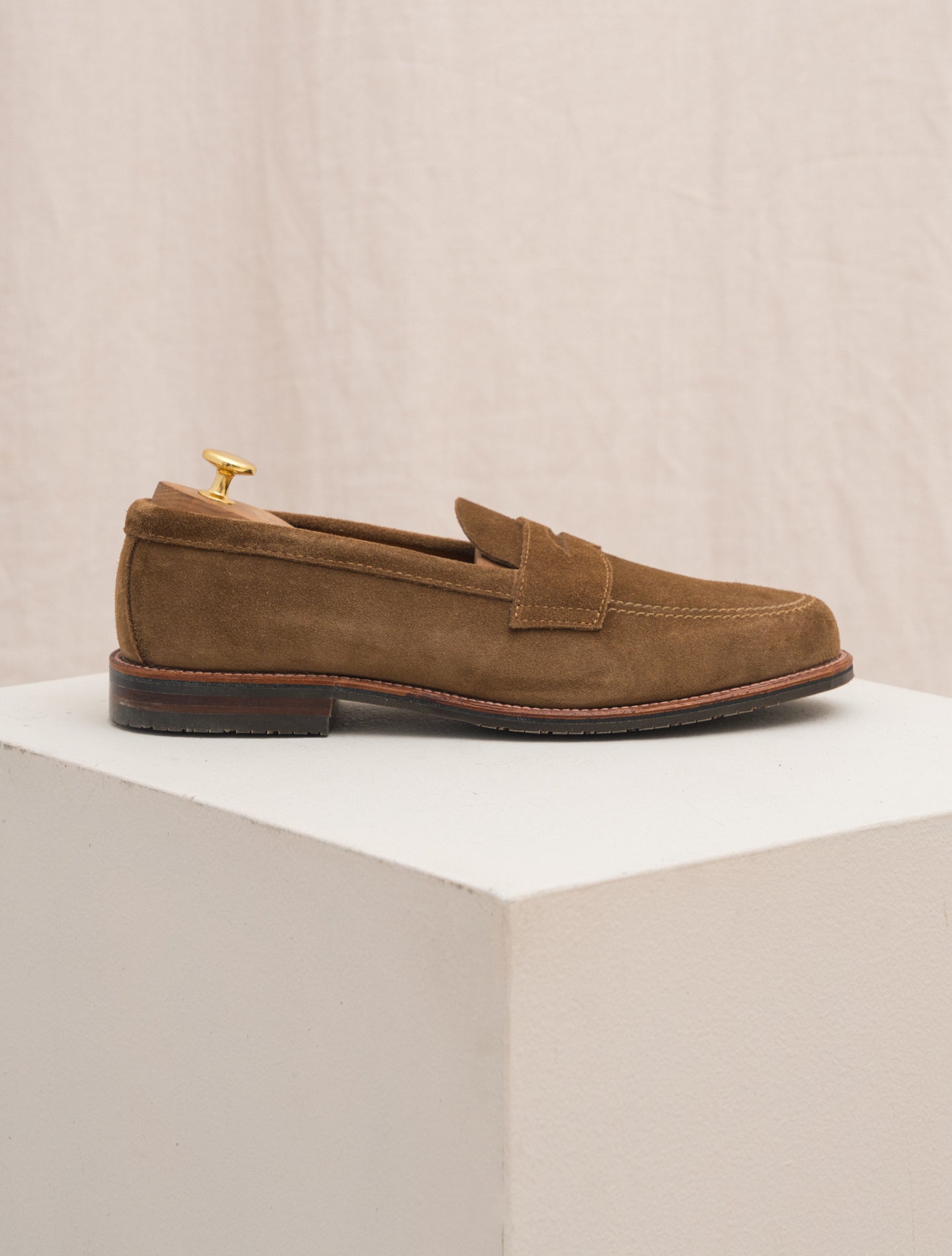 Suede Penny Loafer Snuff Alden Loafers Gabucci