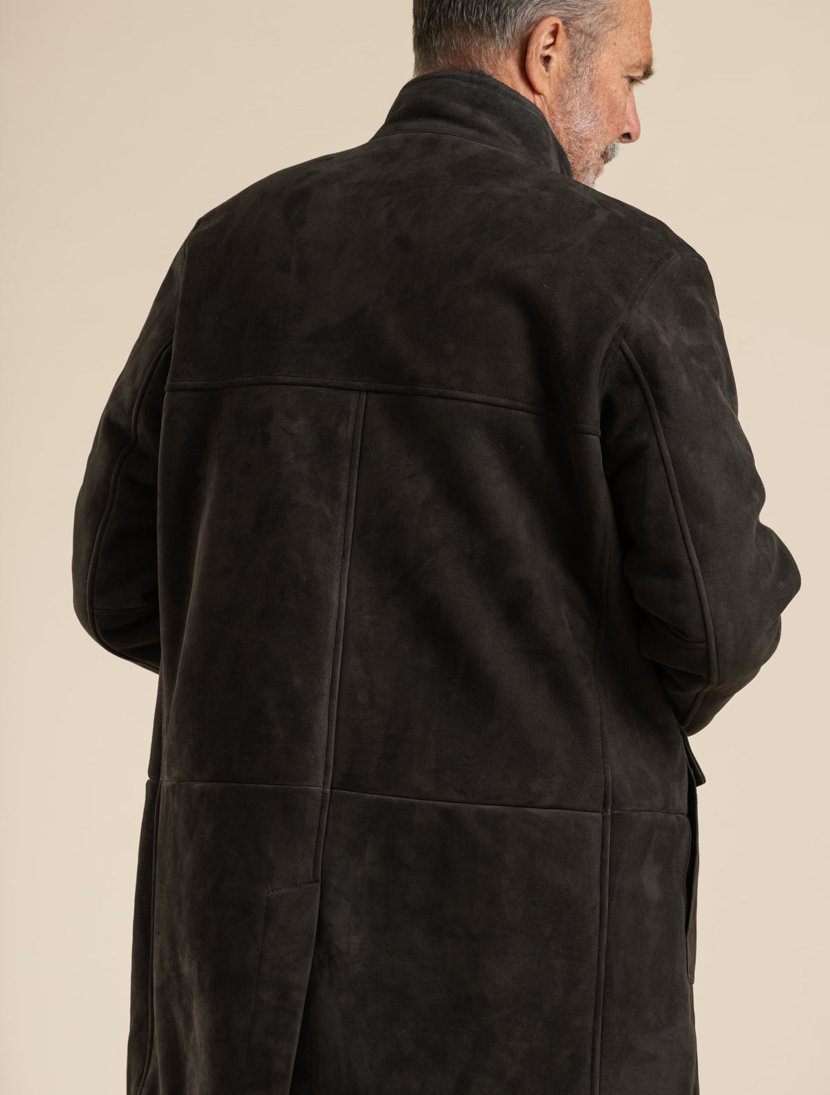 Suede Sherling Jacket Dark Brown Cesare Attolini Outerwear 50