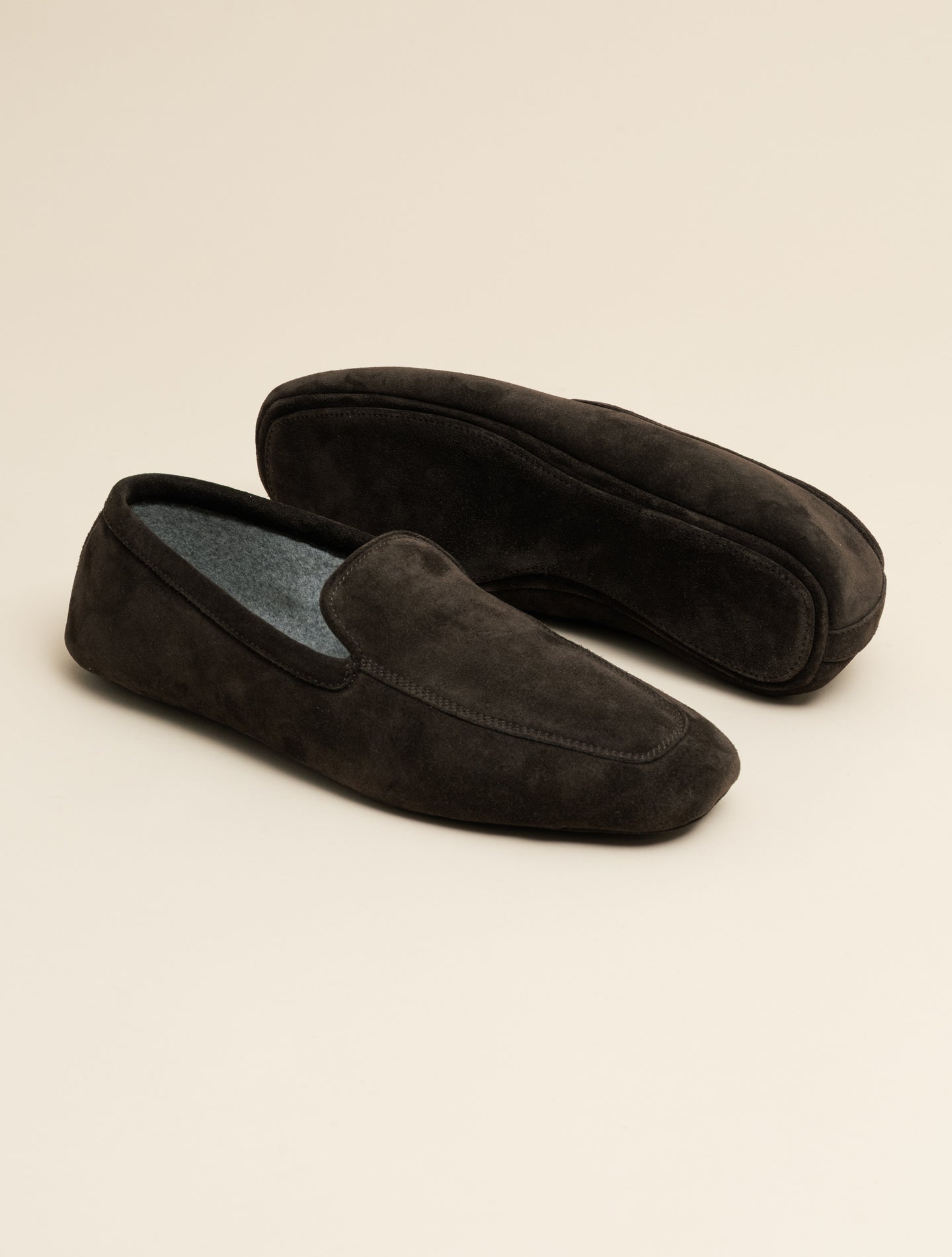 Suede Slippers Brown Fedeli S