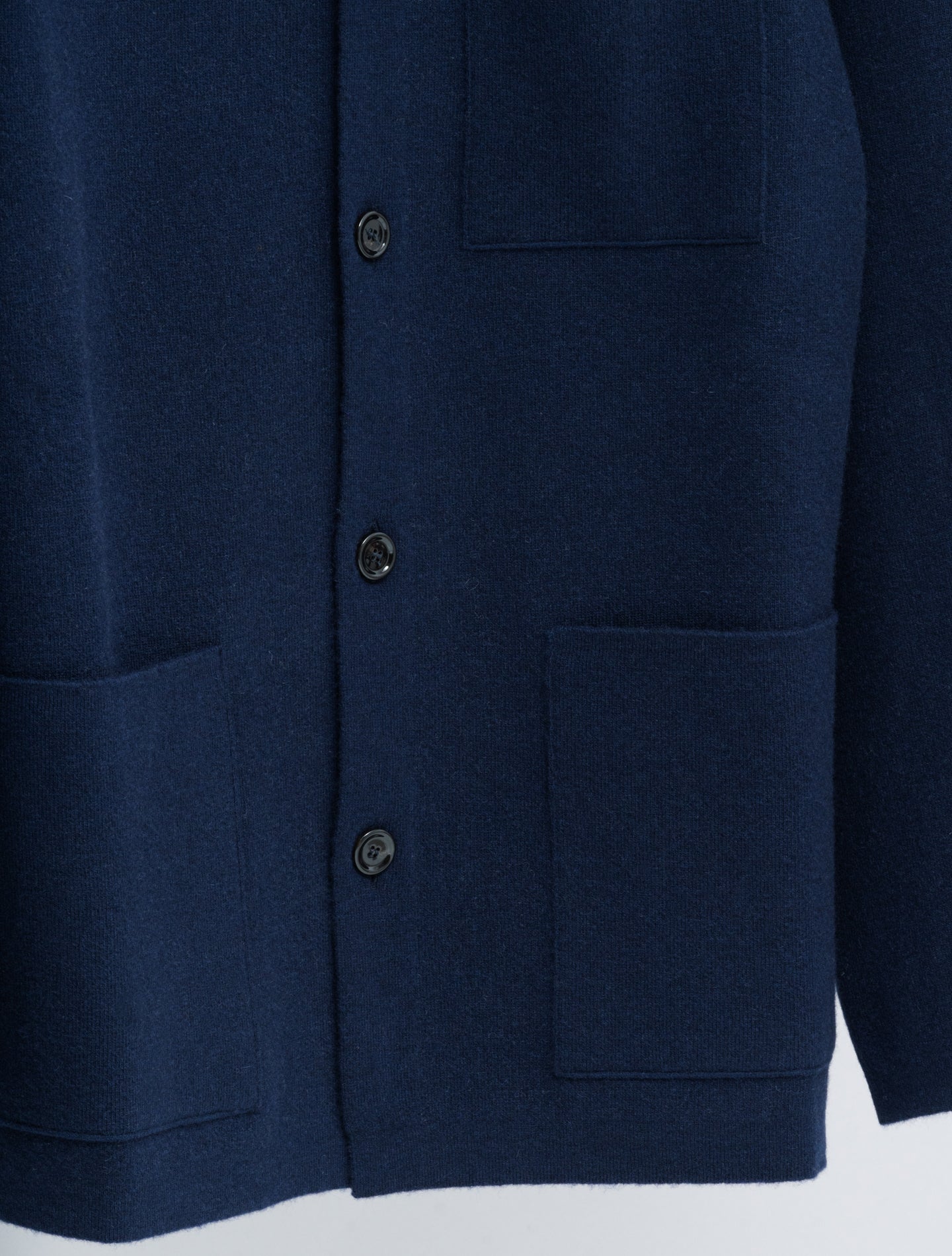 Supergeelong Merino Wool Shirt Jacket Navy Lardini Knitwear S