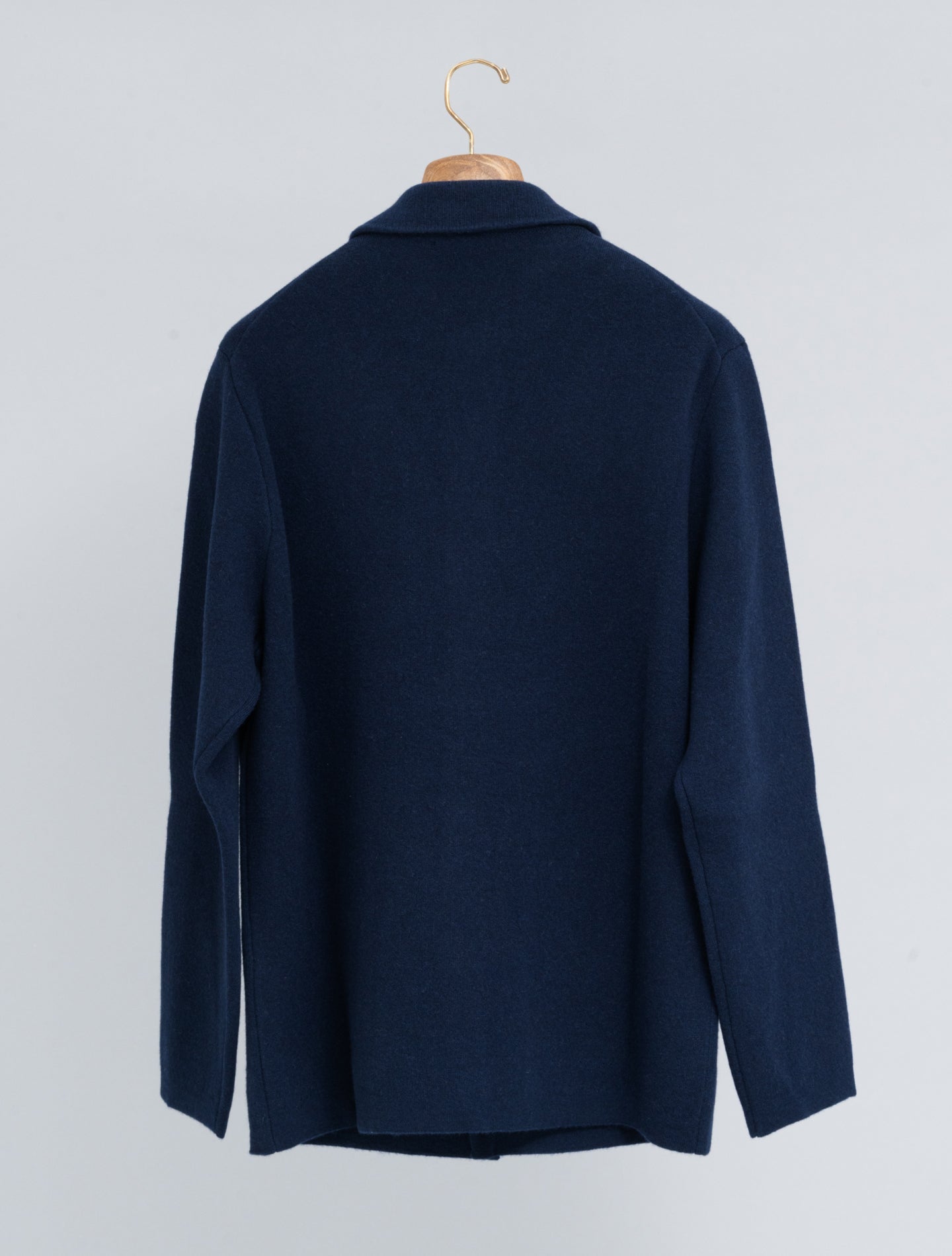 Supergeelong Merino Wool Shirt Jacket Navy Lardini Knitwear S