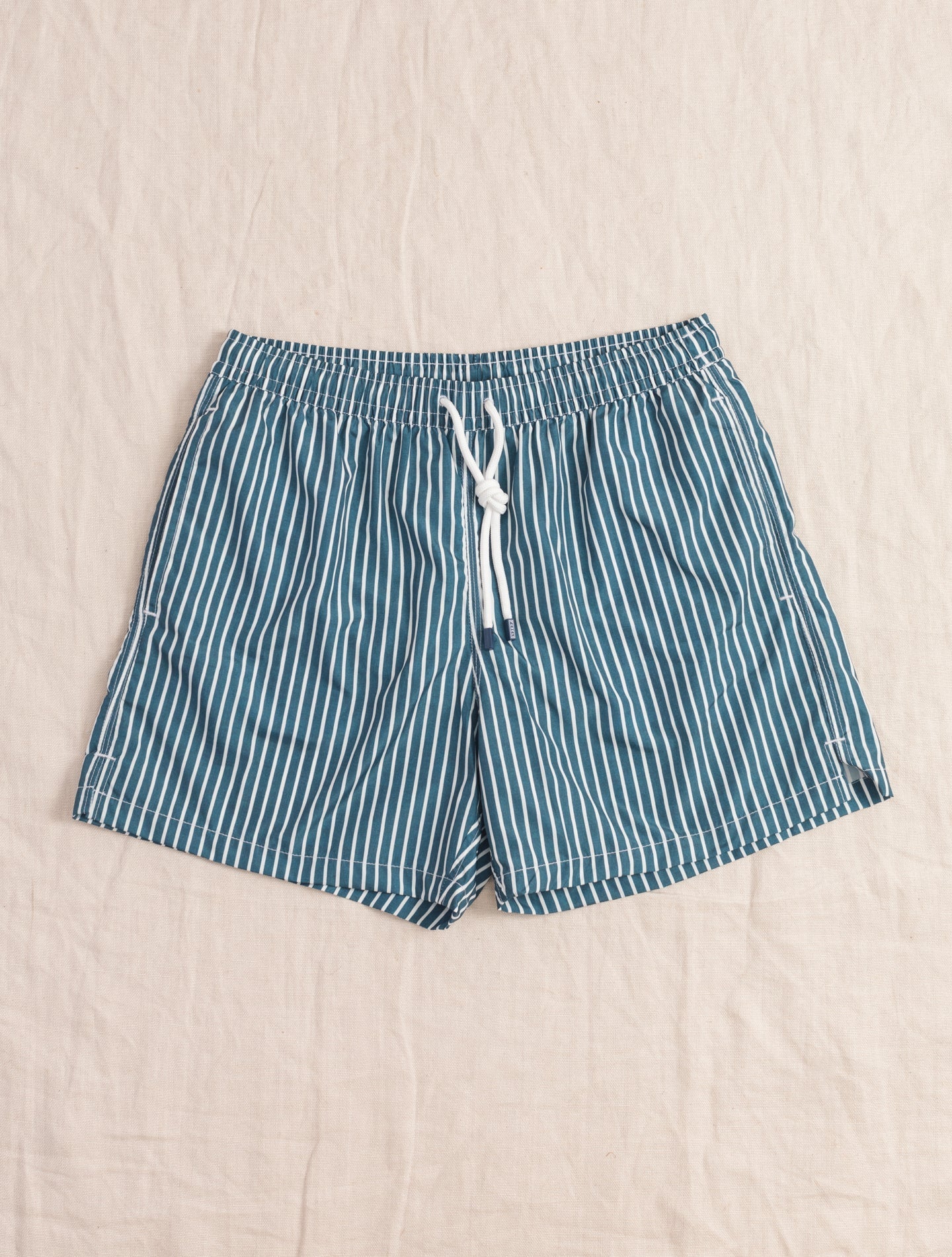 Swim Trunks Madeira Airstop Stamp Petrol Stripe Fedeli Swimwear Gabucci