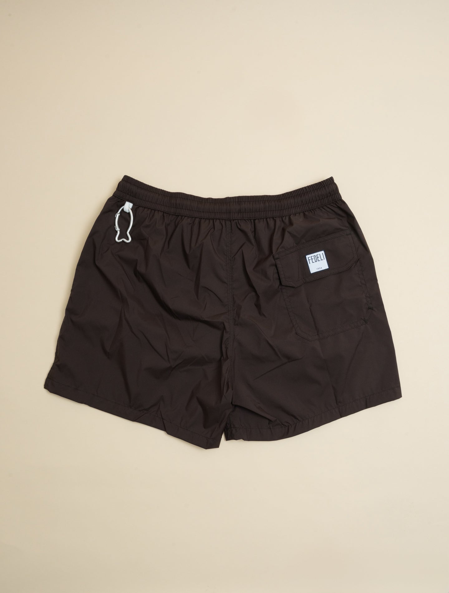 Swin Trunks Madeira Airstop Unito Brown Fedeli Swimwear M
