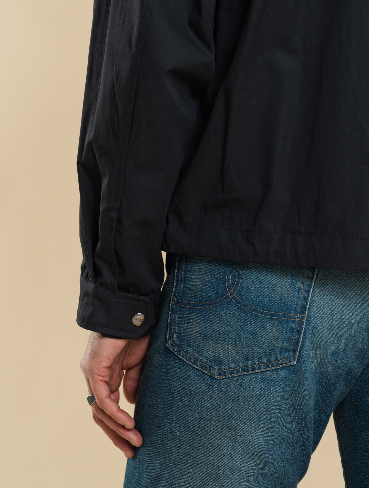 Technical Cotton Bomber Jacket Navy Herno Outerwear 48