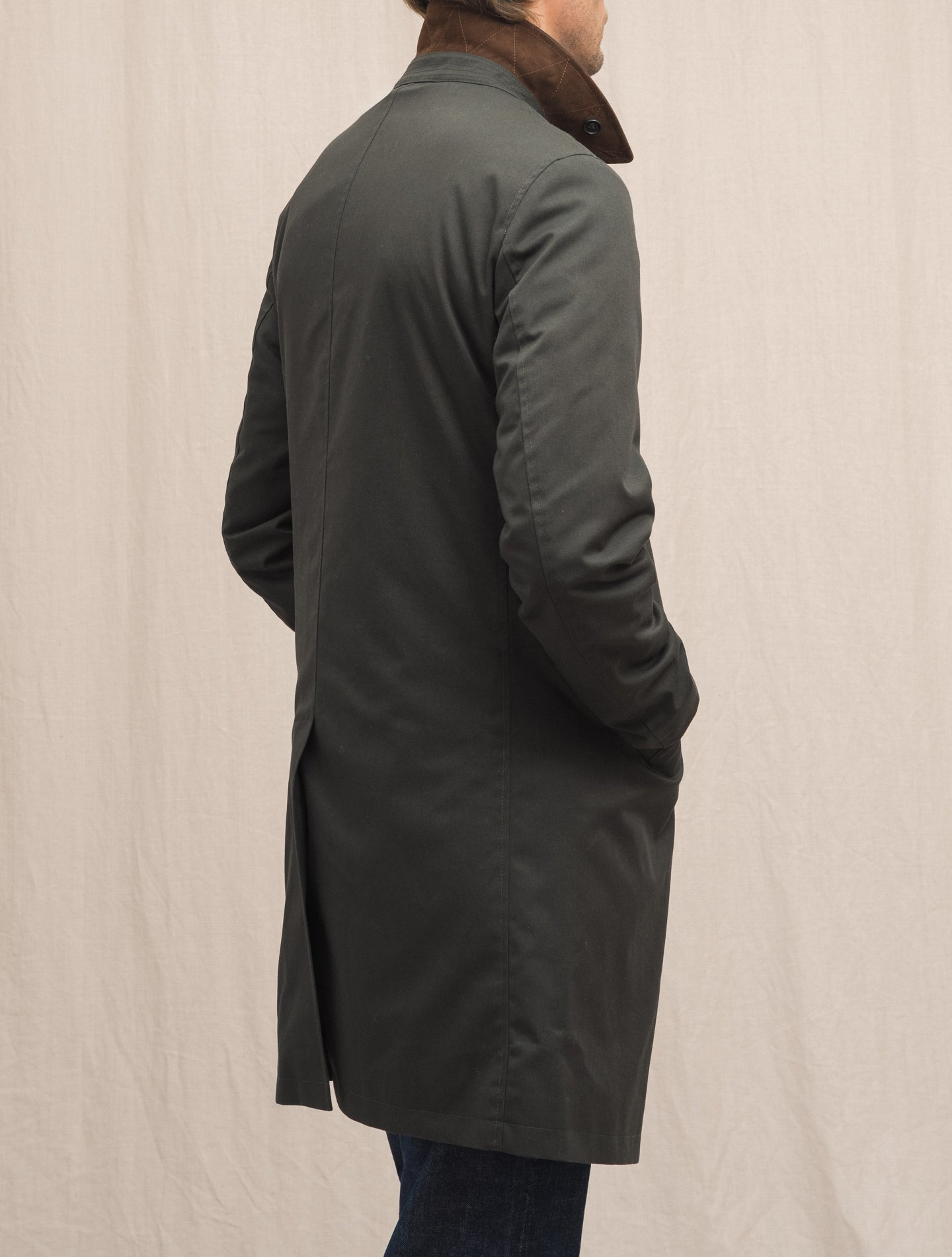 Technical Gabardine Coat Dark Green Manto Outerwear 48