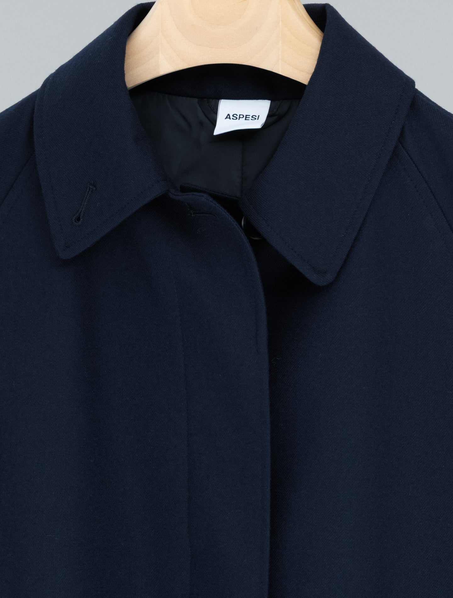 Technical Wool Padded Coat Navy Aspesi Outerwear IT 38