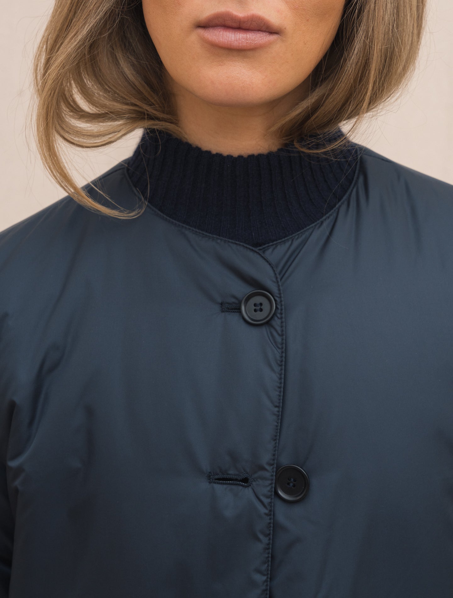 Tenerina Nylon Jacket Navy Aspesi Outerwear Gabucci