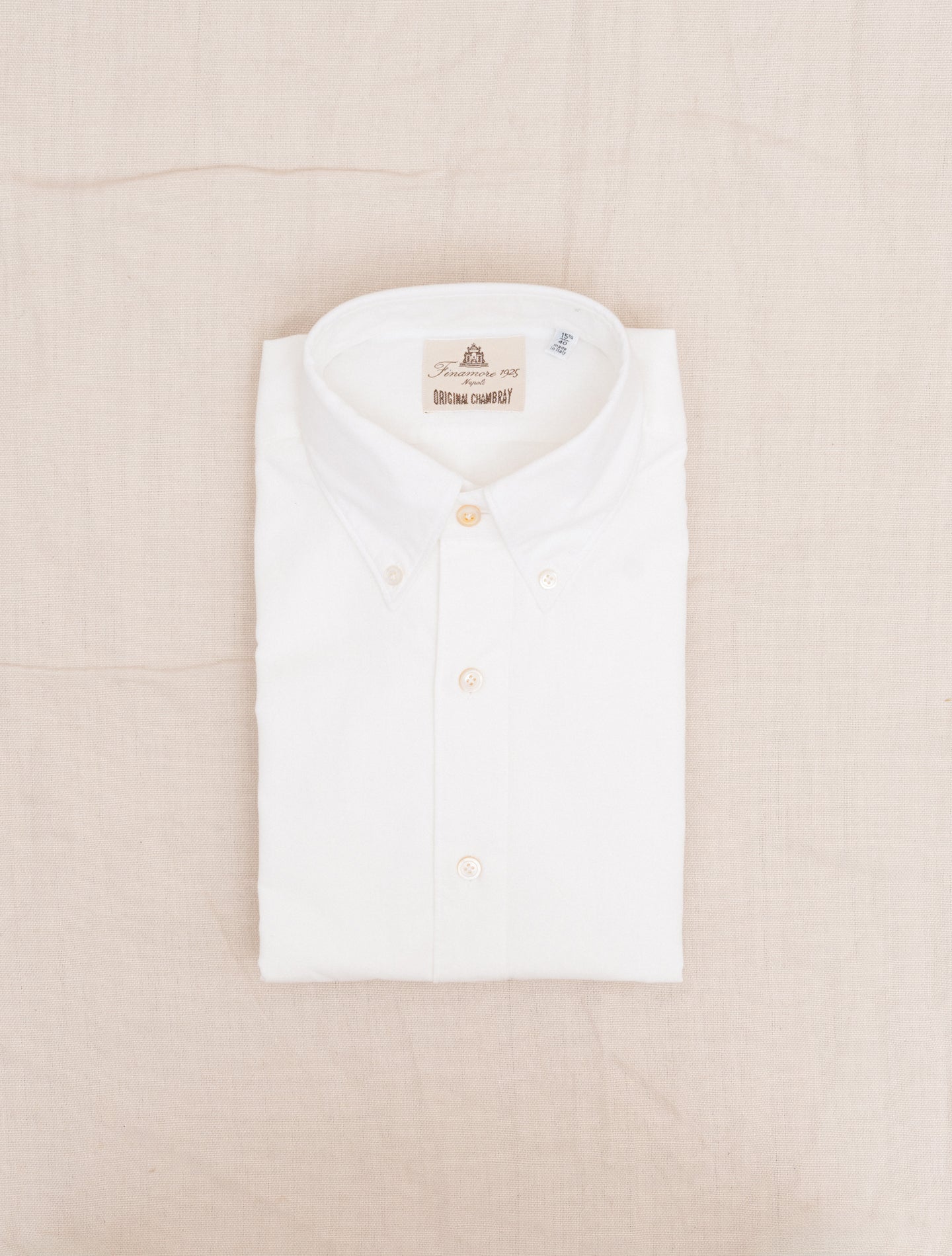 Tokyo Original Chambray Leonardo Shirt White Finamore Shirts 38