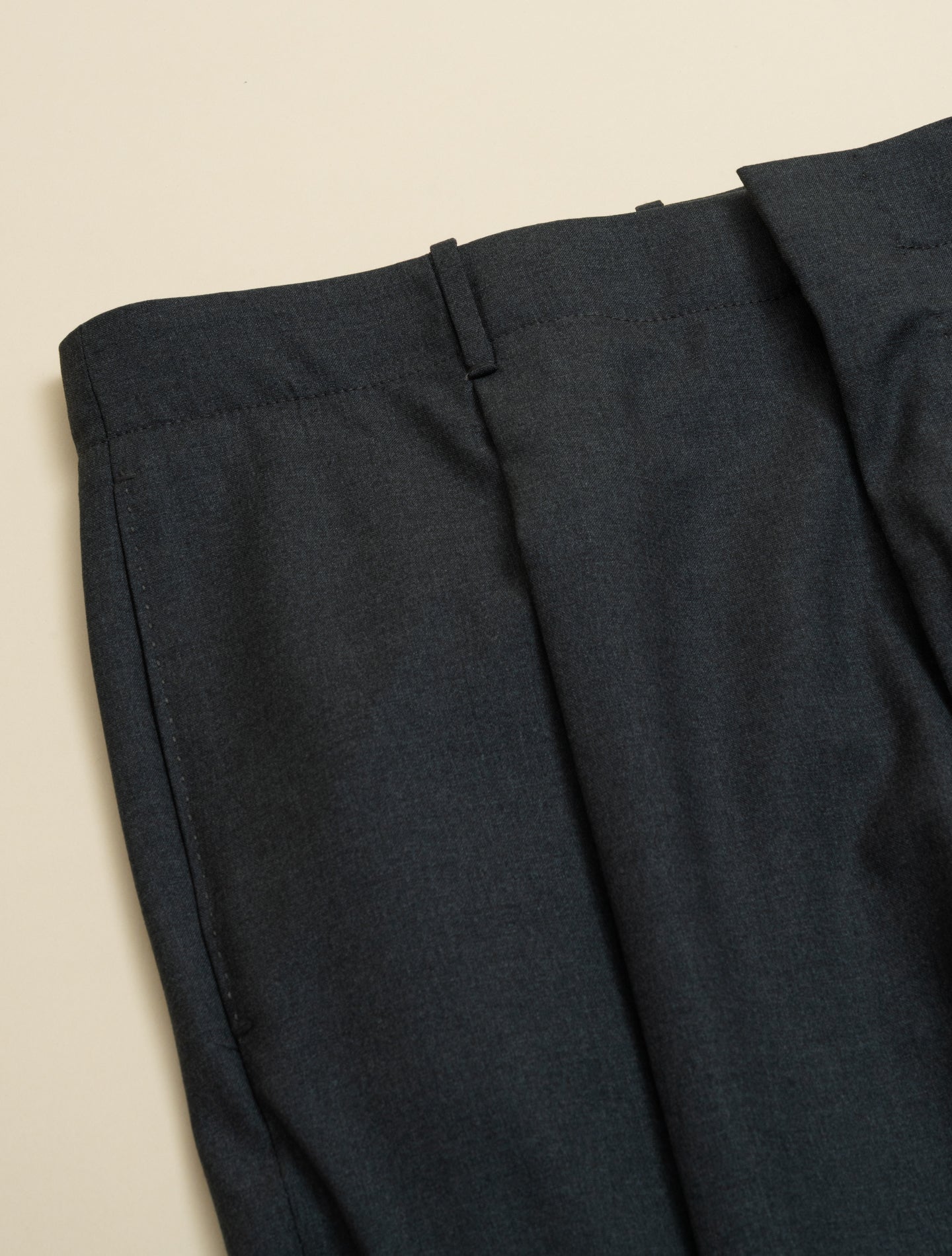 Tropical Wool Lose Fit Trousers Dark Grey Incotex Trousers 46