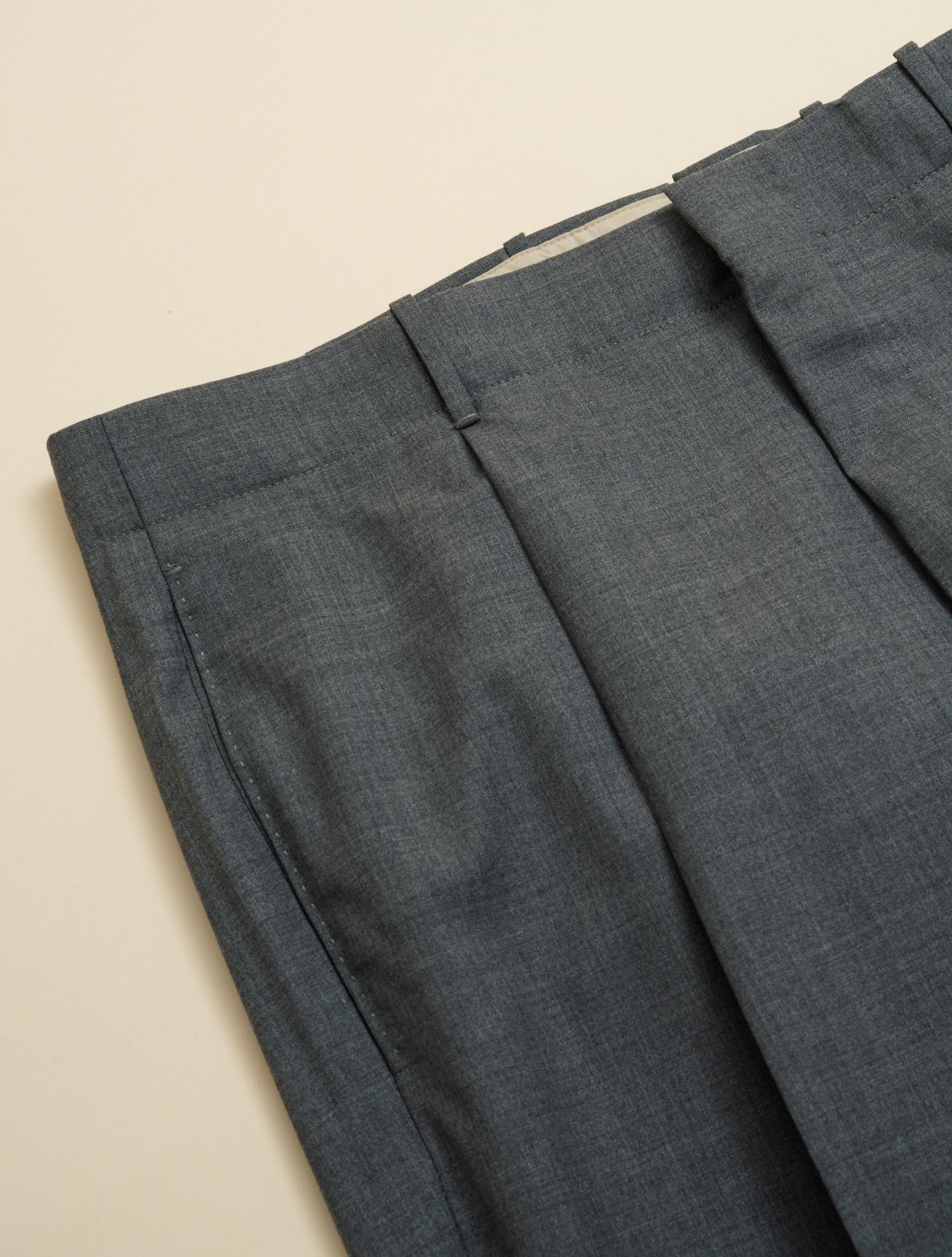 Tropical Wool Lose Fit Trousers Grey Incotex Trousers 46
