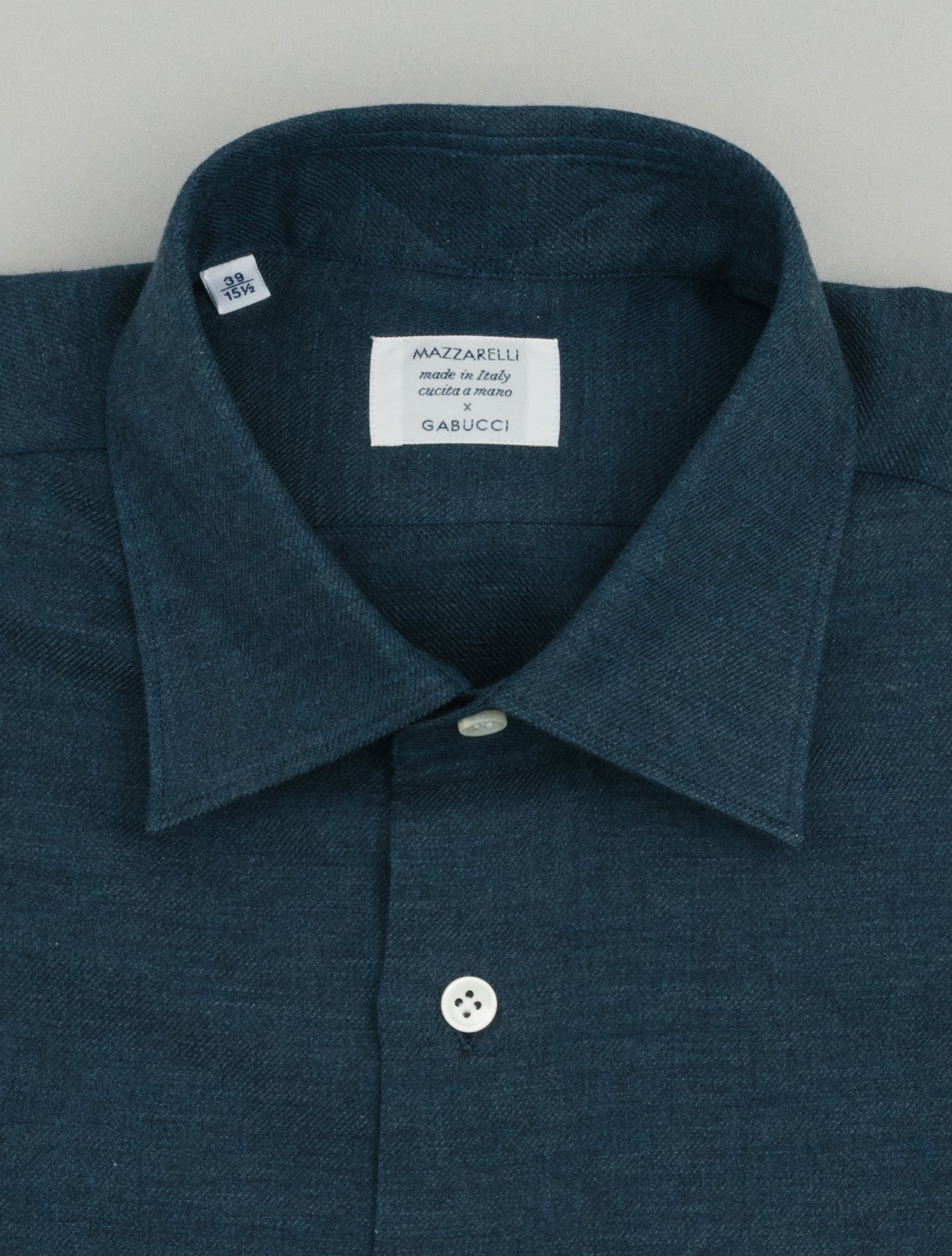 Twill Cotton Cashmere Relaxed Fit Shirt Navy Mazzarelli Shirts 39