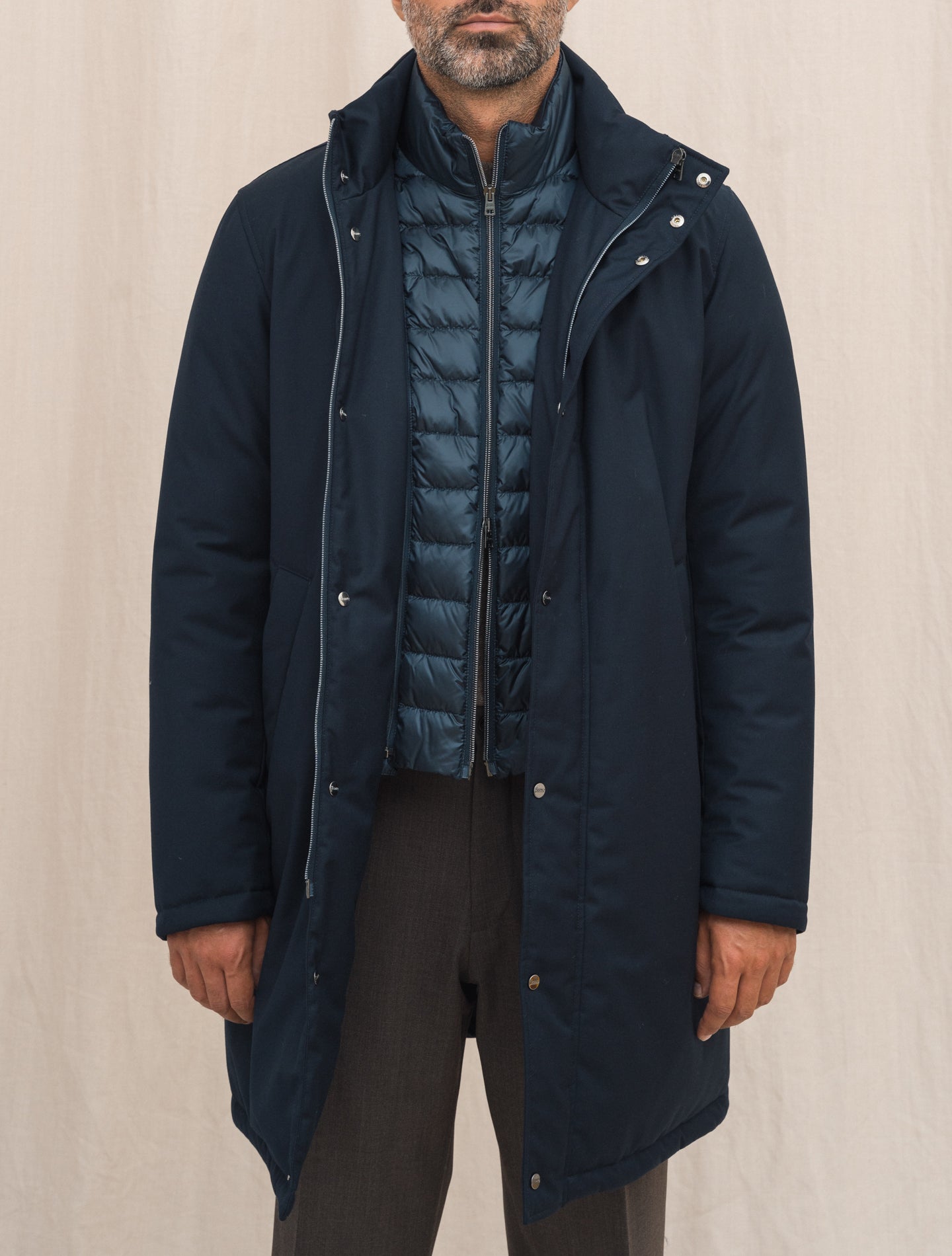 Ulta Light Padded Carcoat Navy Herno Outerwear Gabucci