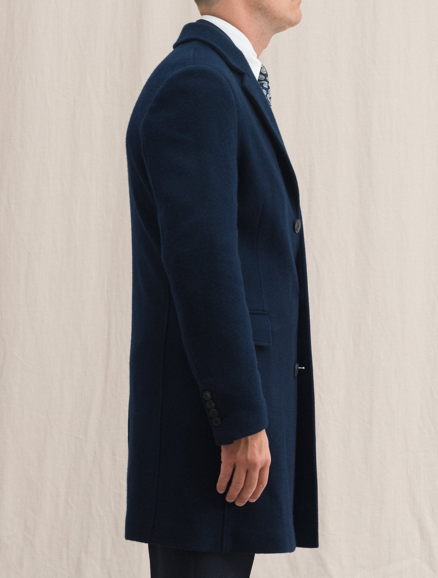 Unconstructed Cashmere Coat Navy | Gabucci