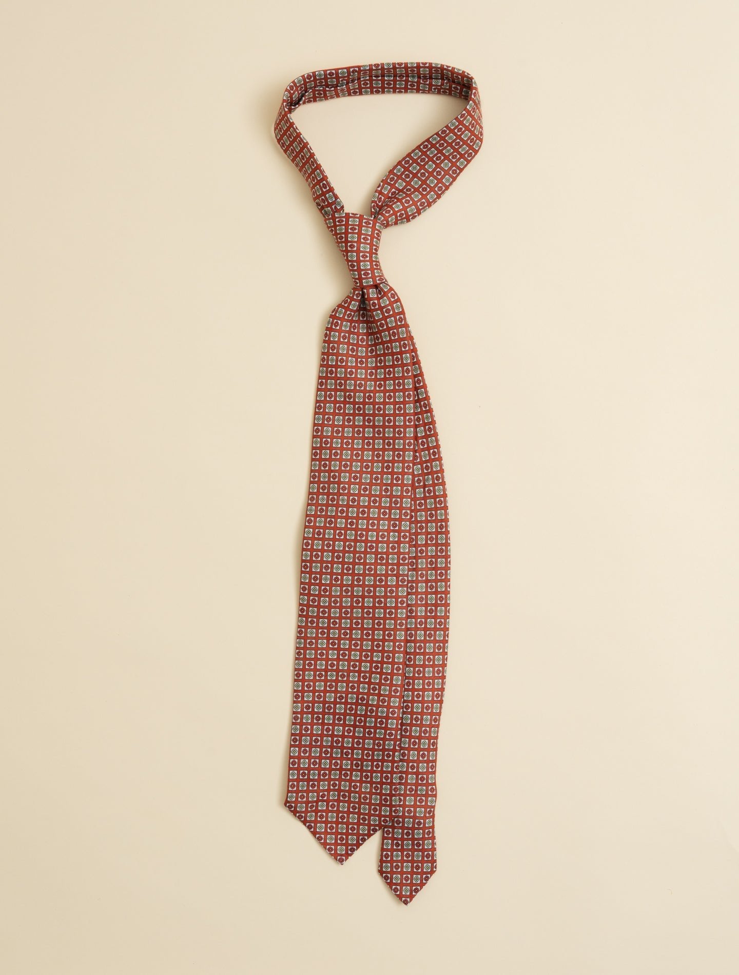 Unlined Linen Tie Orange Marinella Ties One Size