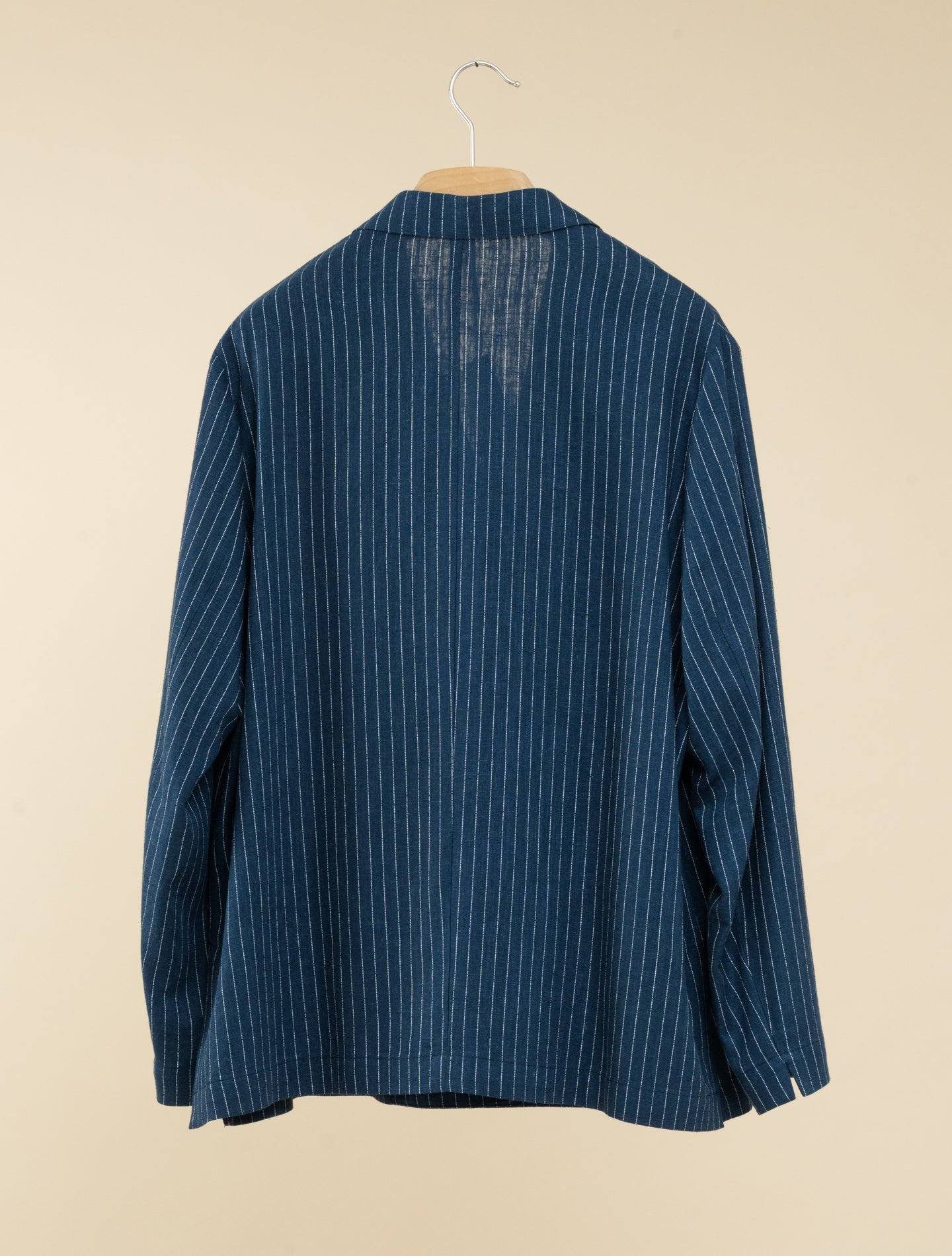 Unlined Relaxed Fit Pinstripe Jacket Blue Lardini Jackets IT 40