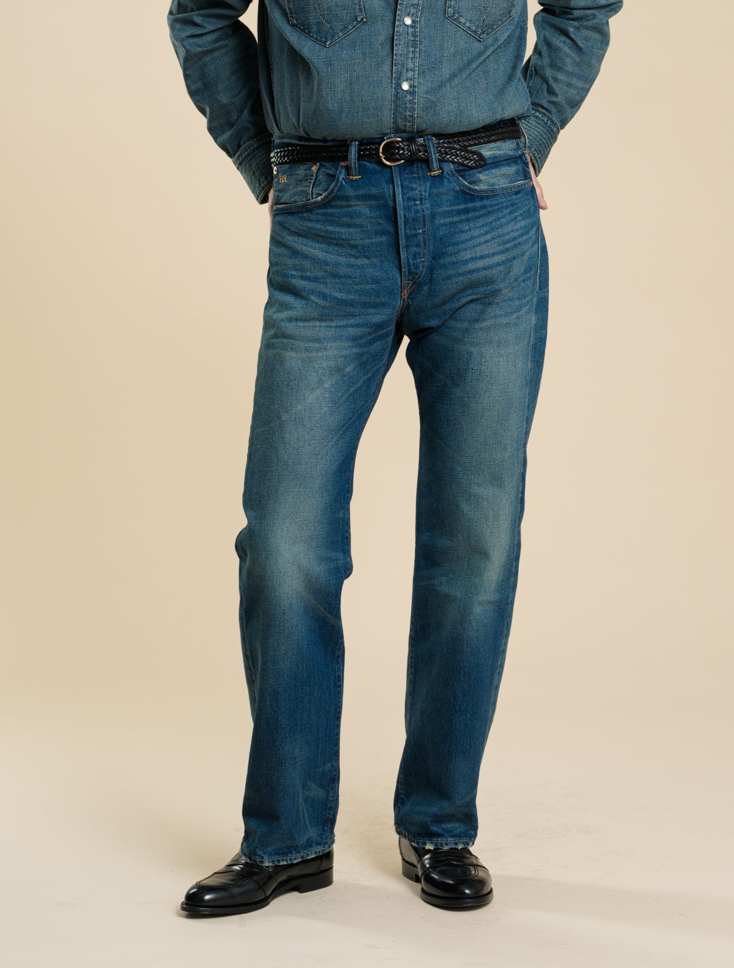 Vintage 5 - Pocket Jean Grandfalls Wash RRL Jeans 34/32