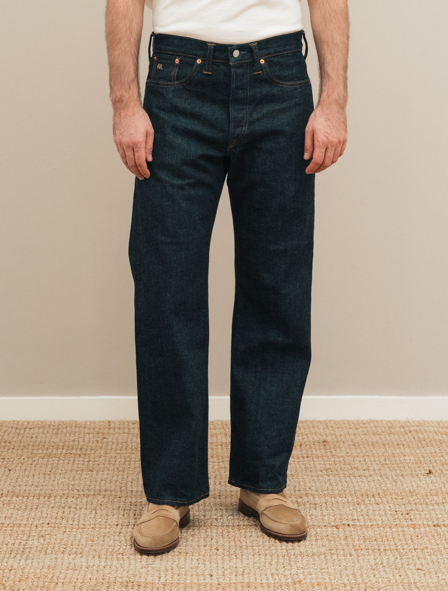 Vintage 5 - Pocket Selvedge Jean East - West Rinse RRL Jeans 30