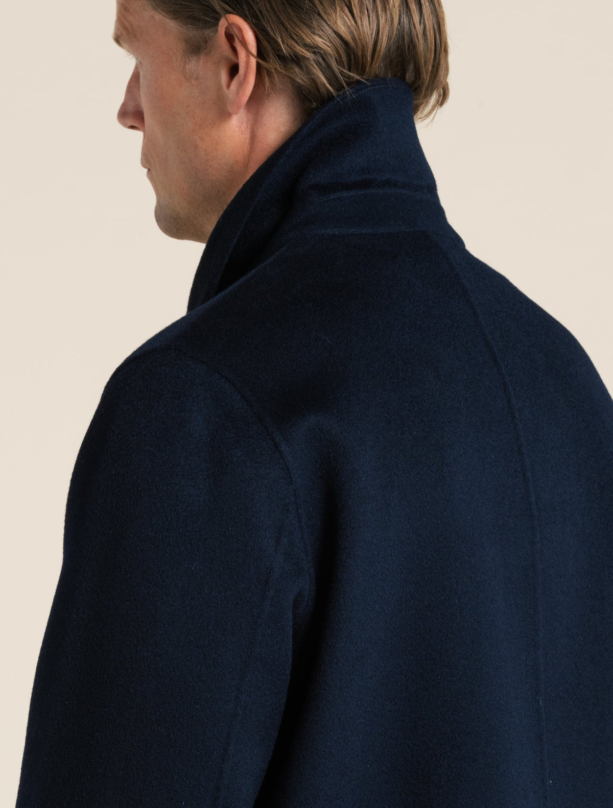 Virtuoso Double Wool Coat Navy Aspesi Outerwear 46