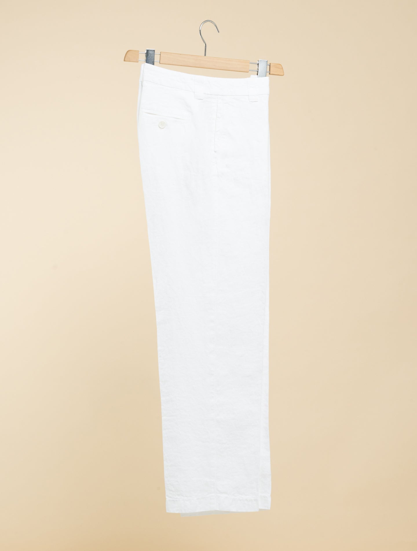 Viscose Linen Straight Leg Trousers - AA Capsule Collection Natural Aspesi Trousers IT 38