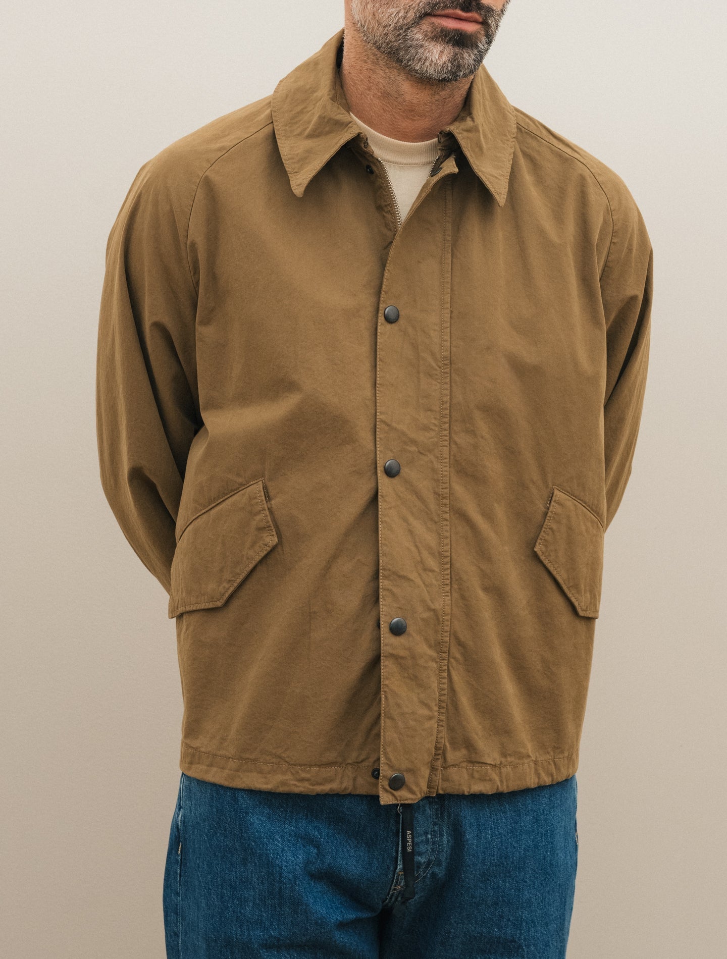 Wade Garment - dyed Cotton Canvas Jacket Terra Aspesi Outerwear S