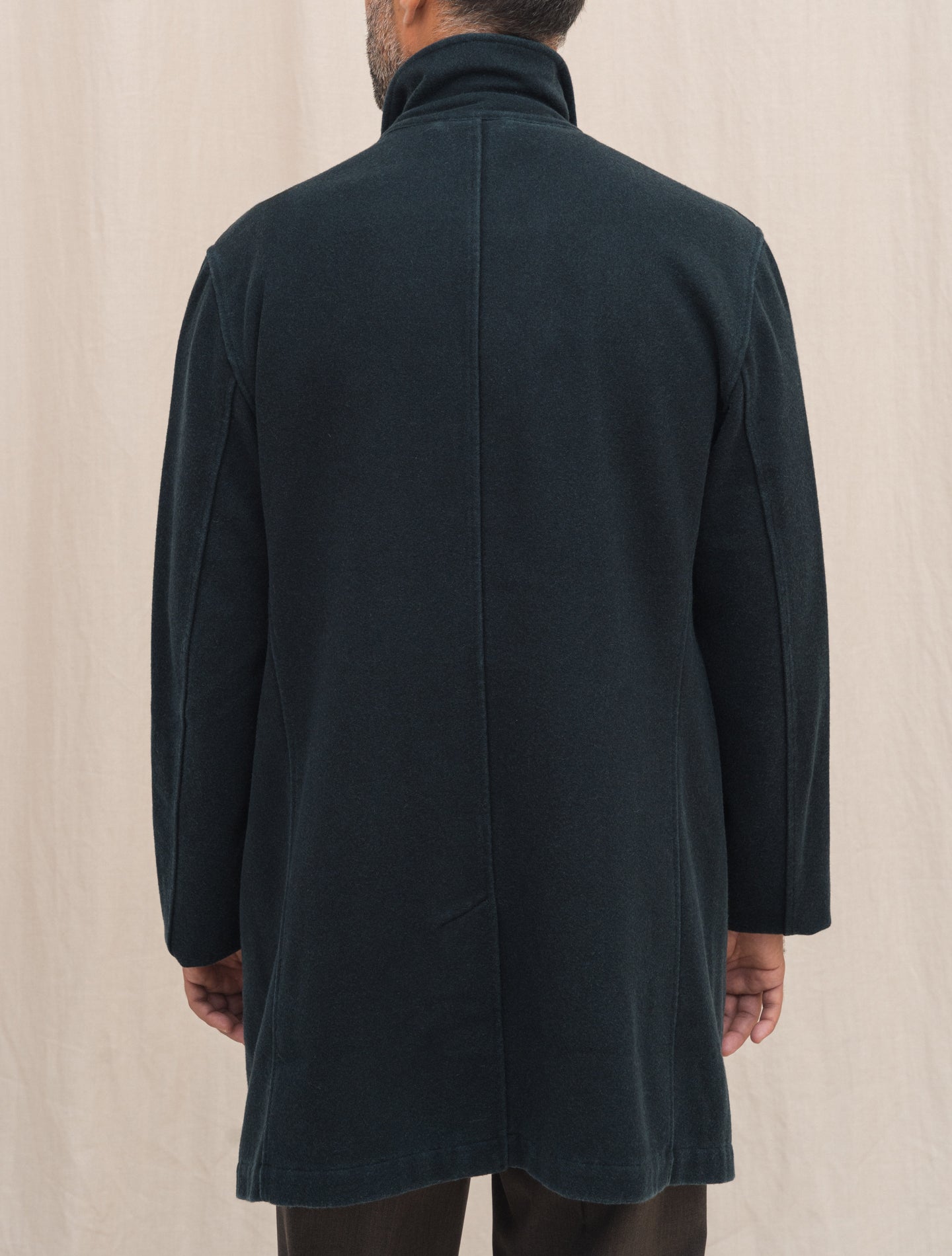 Washed Cashmere Unconstructed Car Coat Charcoal Manto Outerwear Gabucci