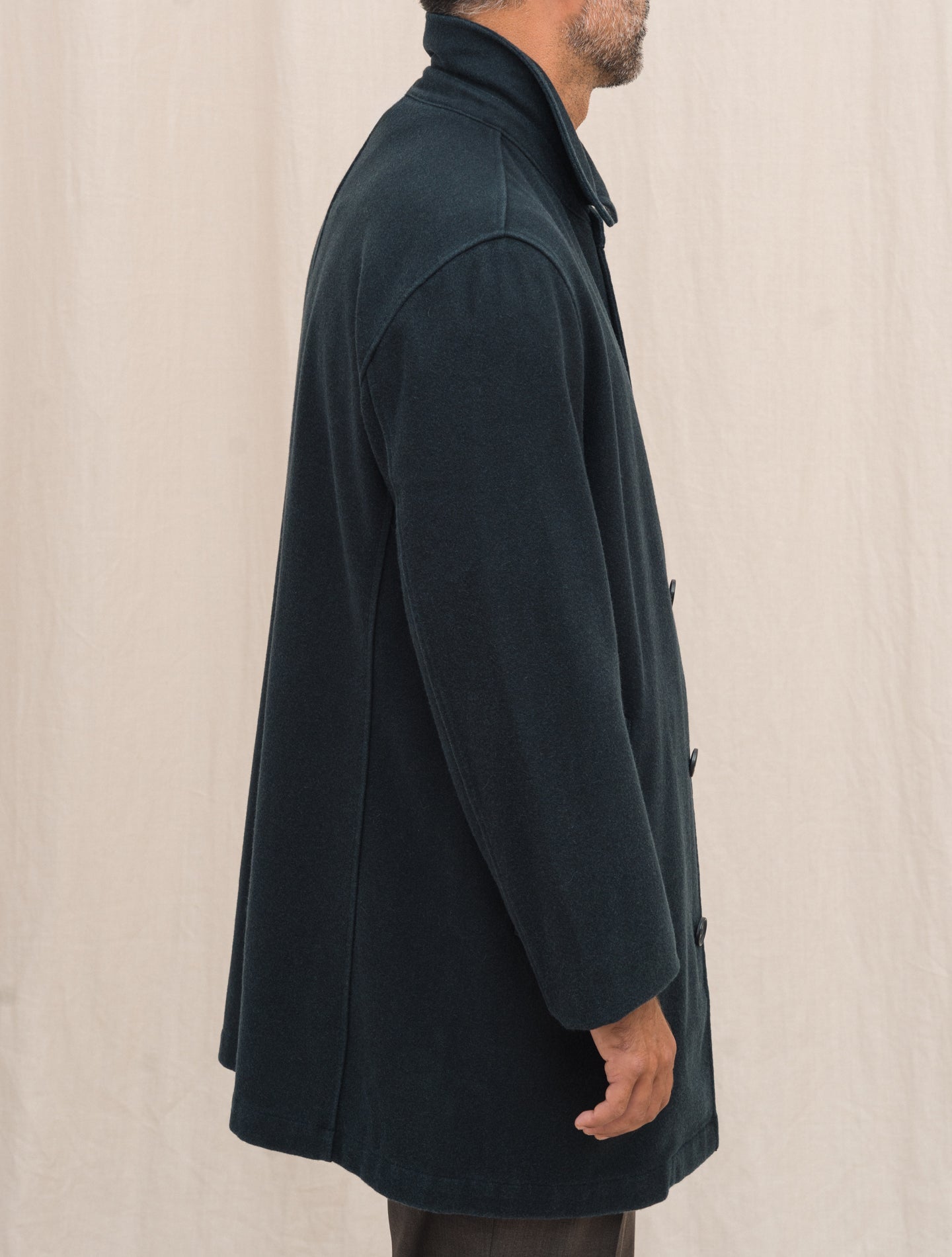 Washed Cashmere Unconstructed Car Coat Charcoal Manto Outerwear Gabucci