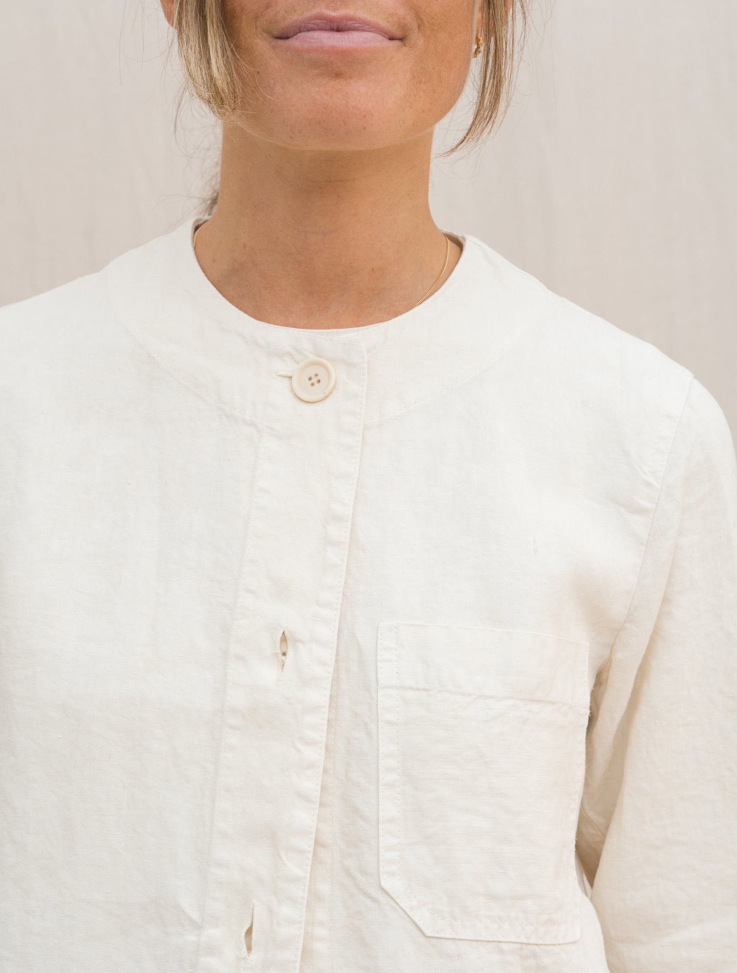 Washed Linen Jacket Naturale Aspesi Jackets IT 38
