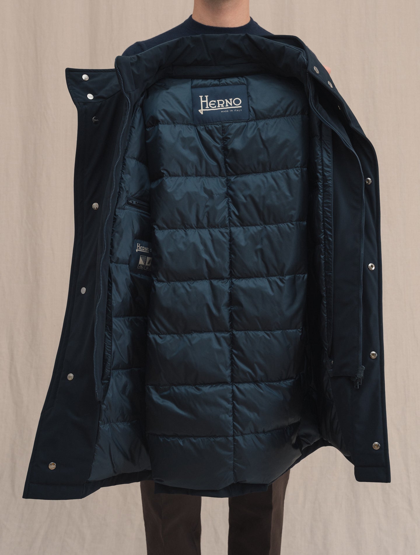 Washington Down Padded Jacket Navy | Gabucci