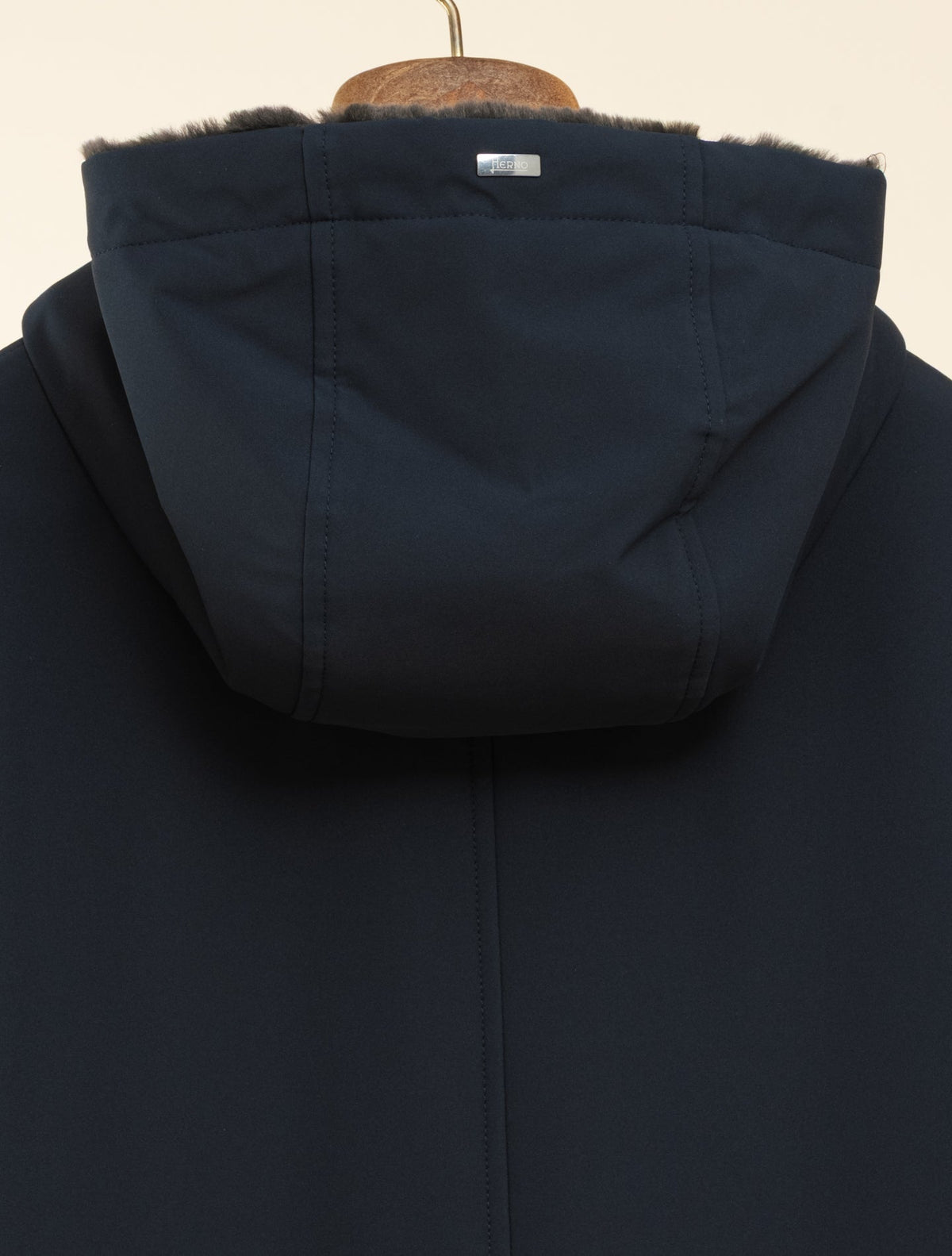 Water-repellent Parka w. Eco Fur Lining Navy Herno Outerwear 48