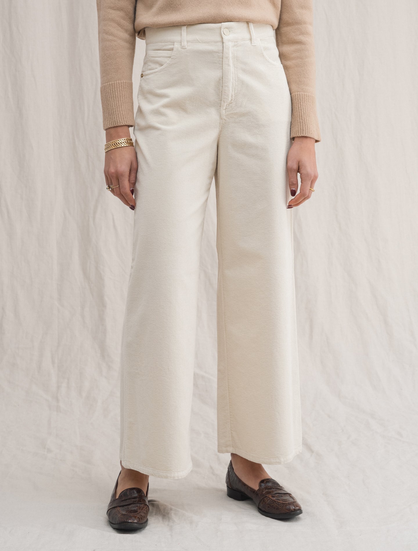 Wide Corduroy Trousers Off White Slowear Trousers IT 38