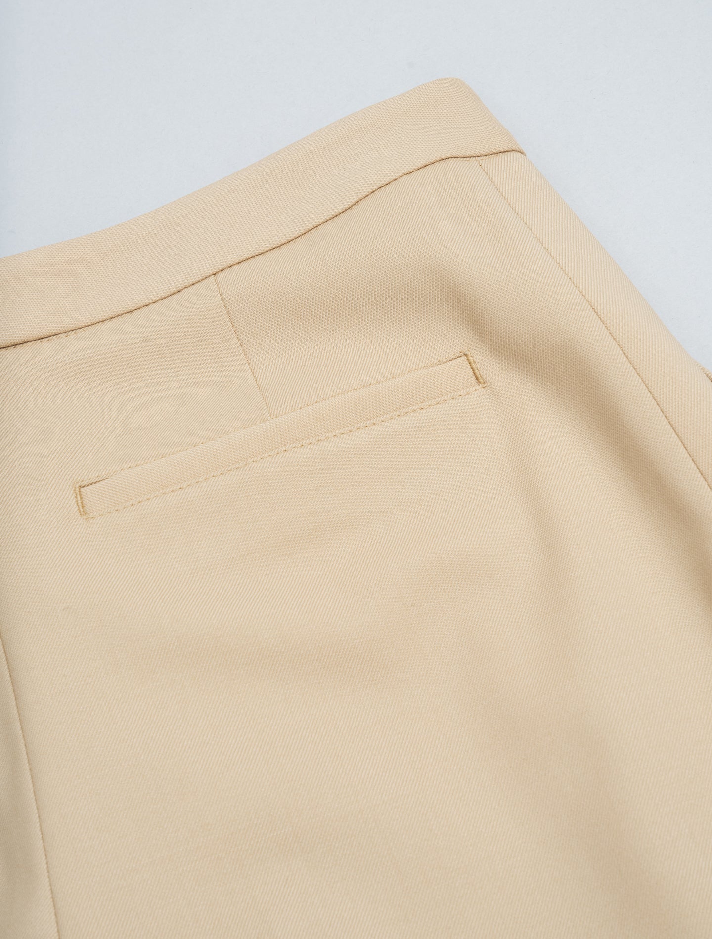 Wide Fit Wool Twill Trousers Beige Lardini Trousers IT 38