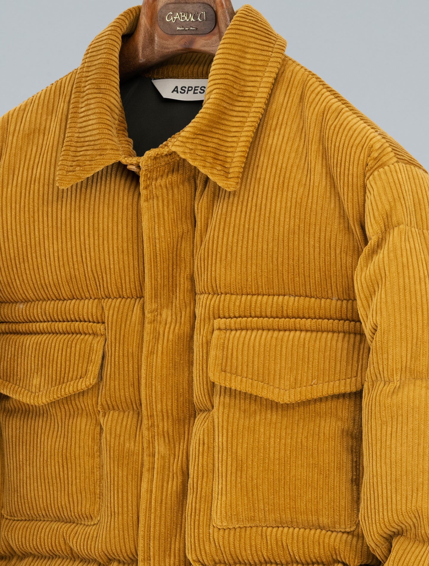 Willis Corduroy Padded Jacket Camel Aspesi Outerwear M