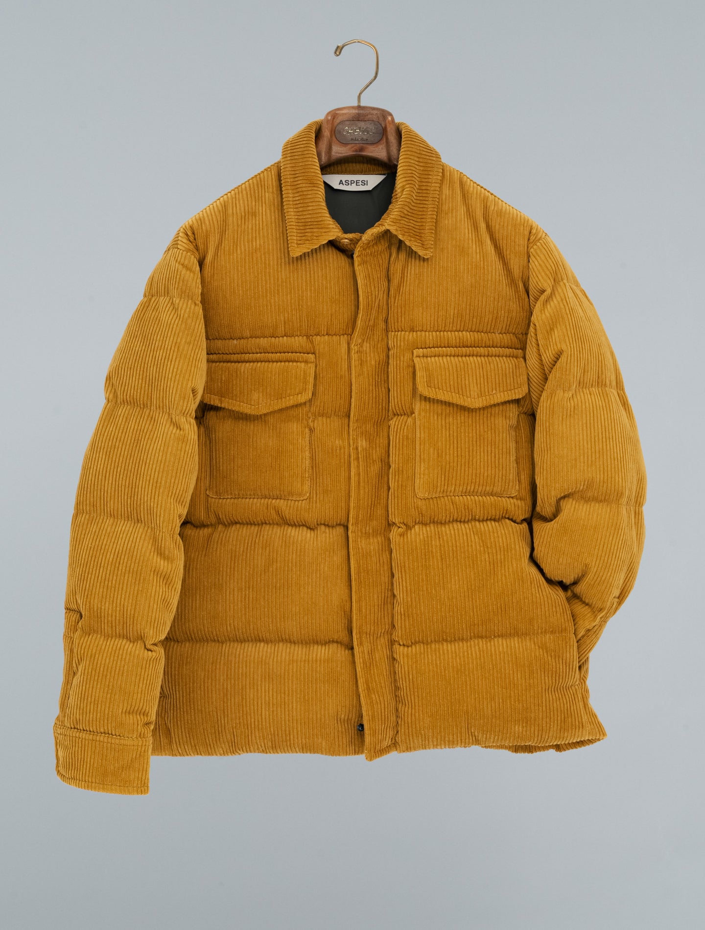 Willis Corduroy Padded Jacket Camel Aspesi Outerwear M