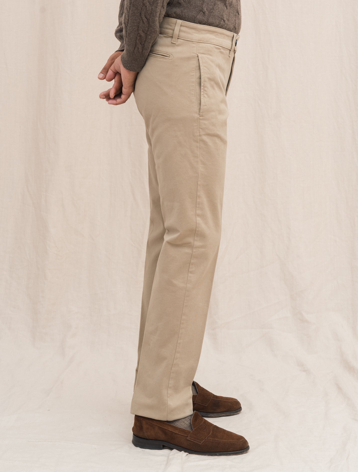 Winch Comfort Cotton Trousers Beige Massimo Alba Trousers 48