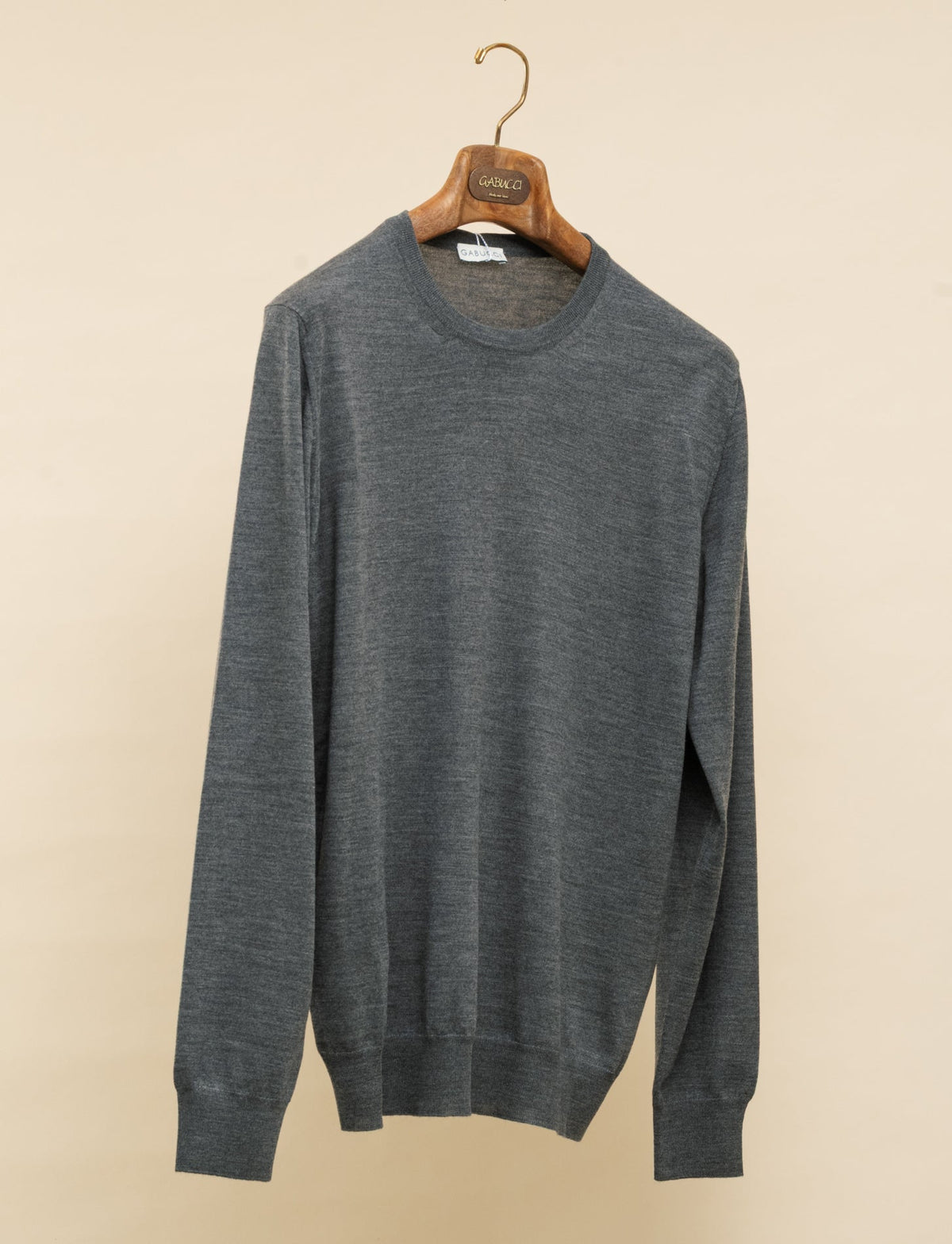 Wish Wool Crewneck Grey Gabucci Knitwear 48