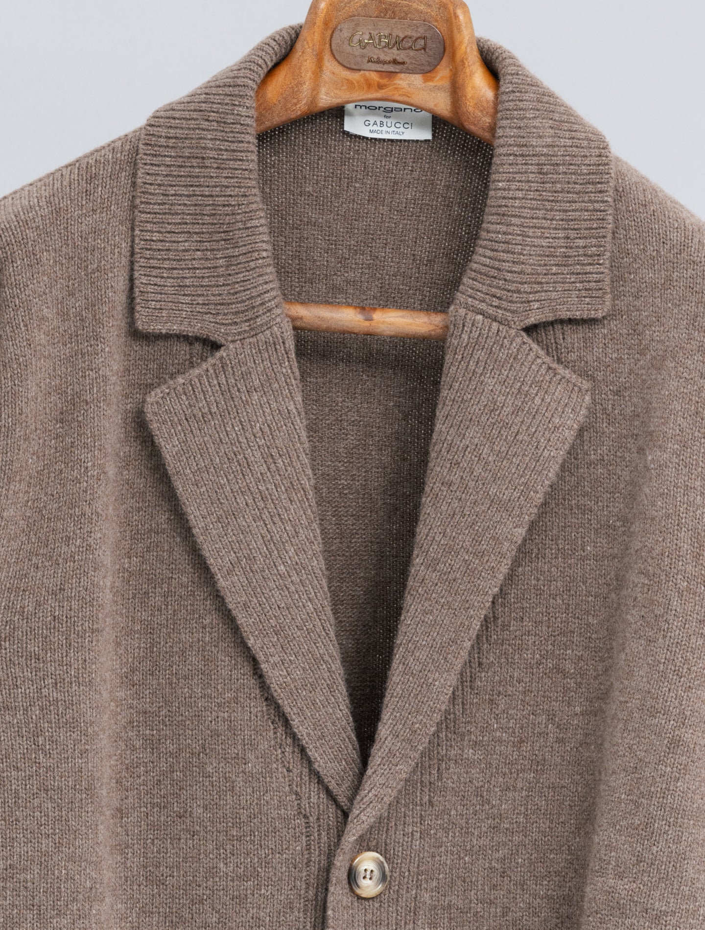 Wool Cashmere Cardigan Cacao Morgano Knitwear 46