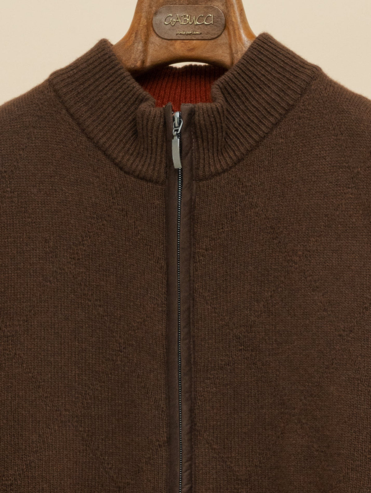 Wool Cashmere Knitted Vest Brown Morgano Outerwear 48