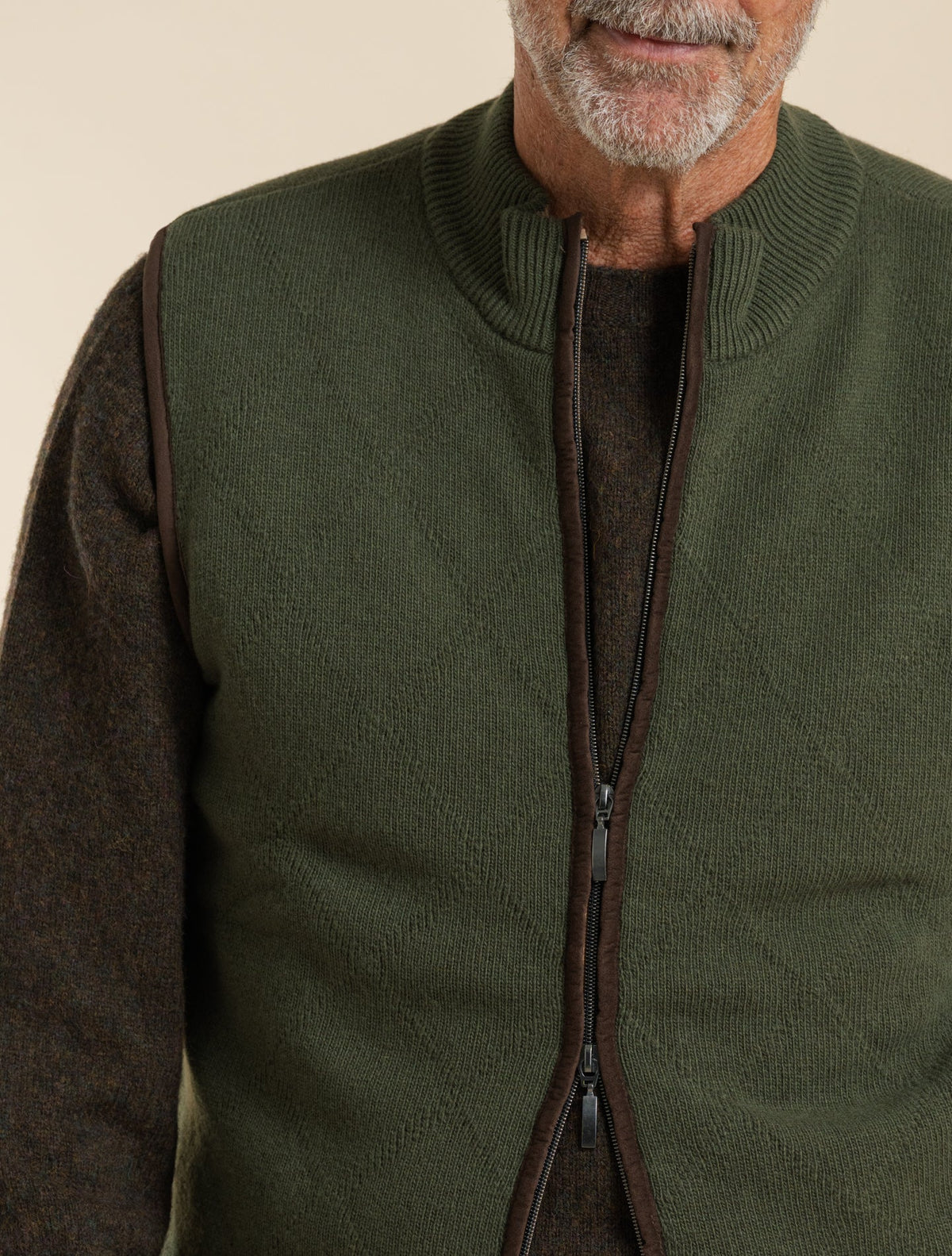 Wool Cashmere Knitted Vest Forest Morgano Outerwear 48