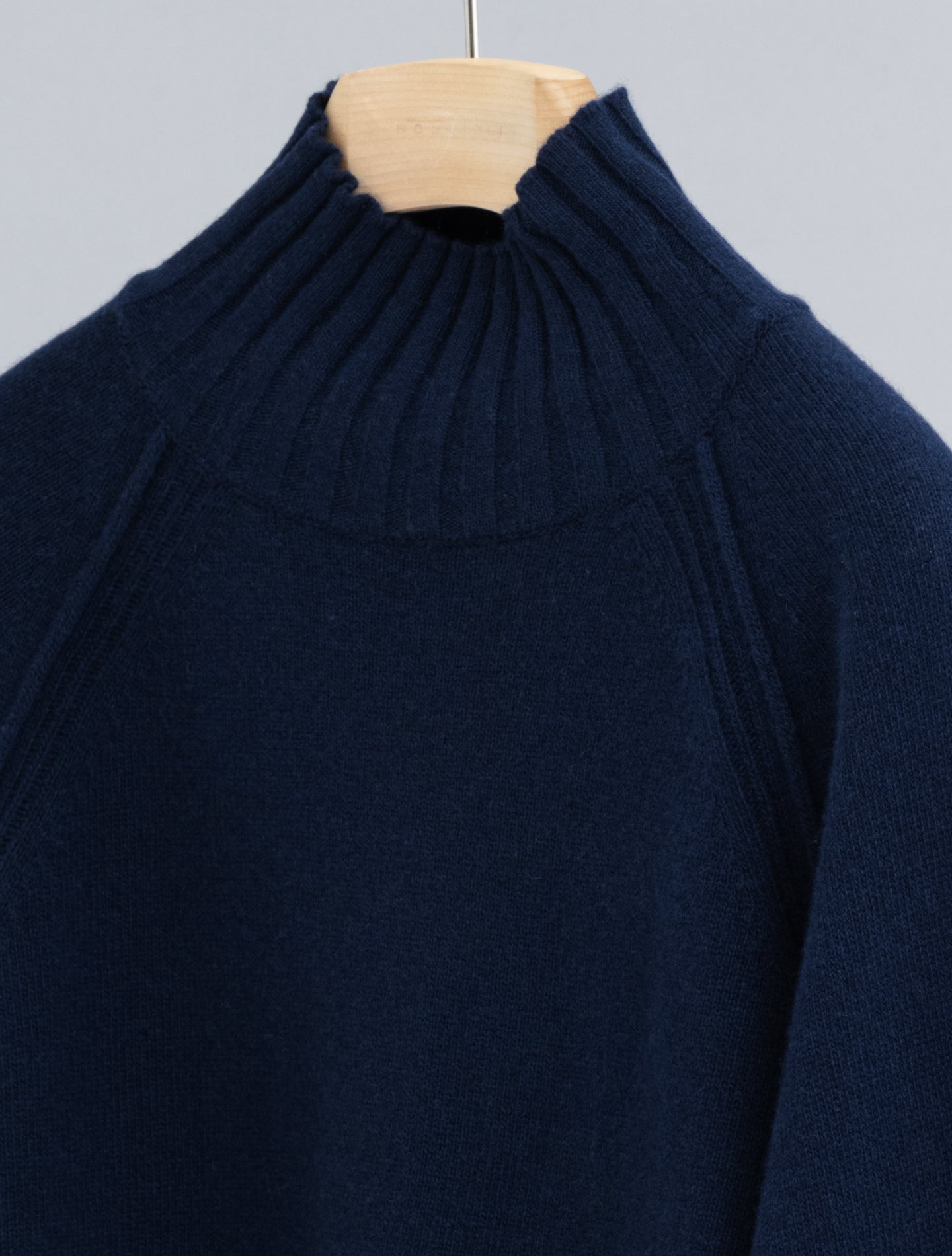 Wool Cashmere Mockneck Navy Morgano Knitwear IT 40