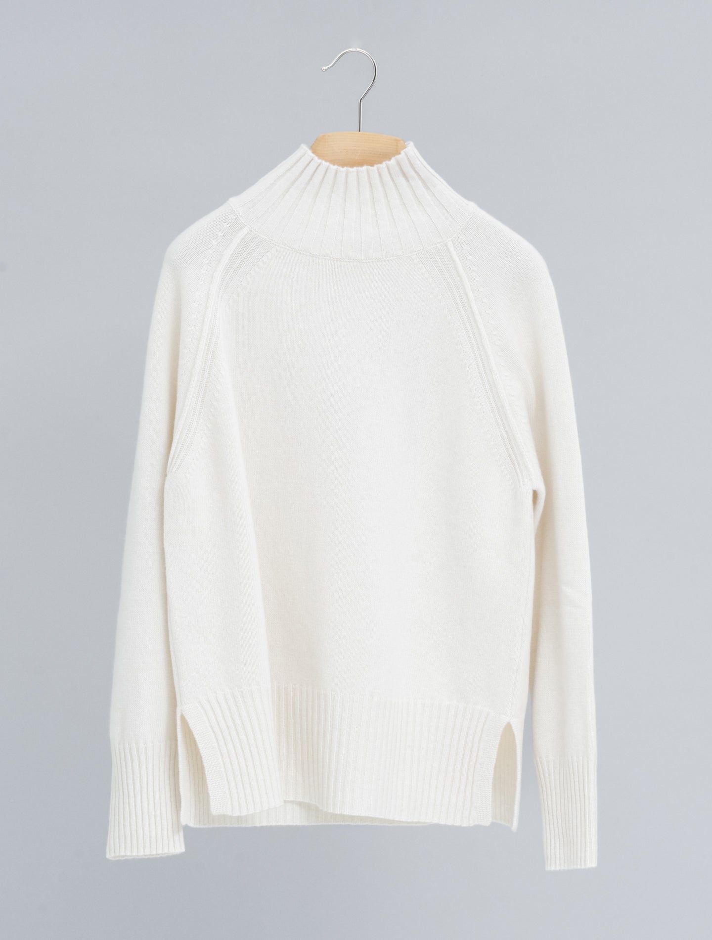 Wool Cashmere Mockneck Off White Morgano Knitwear IT 40