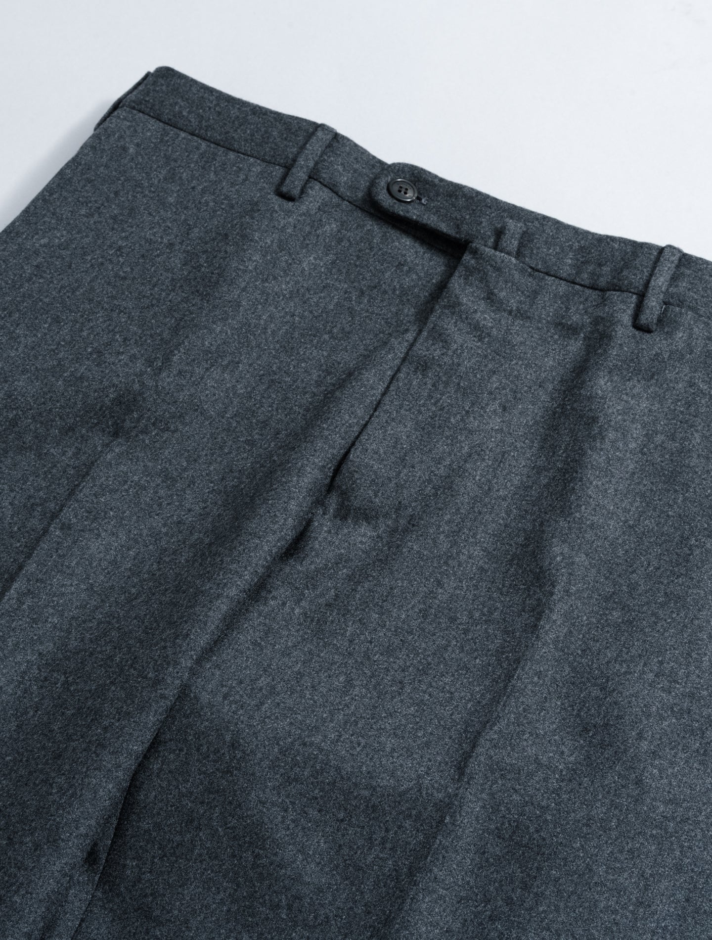 Wool Cashmere Regular Fit Flannel Trousers Grey Incotex Trousers 48