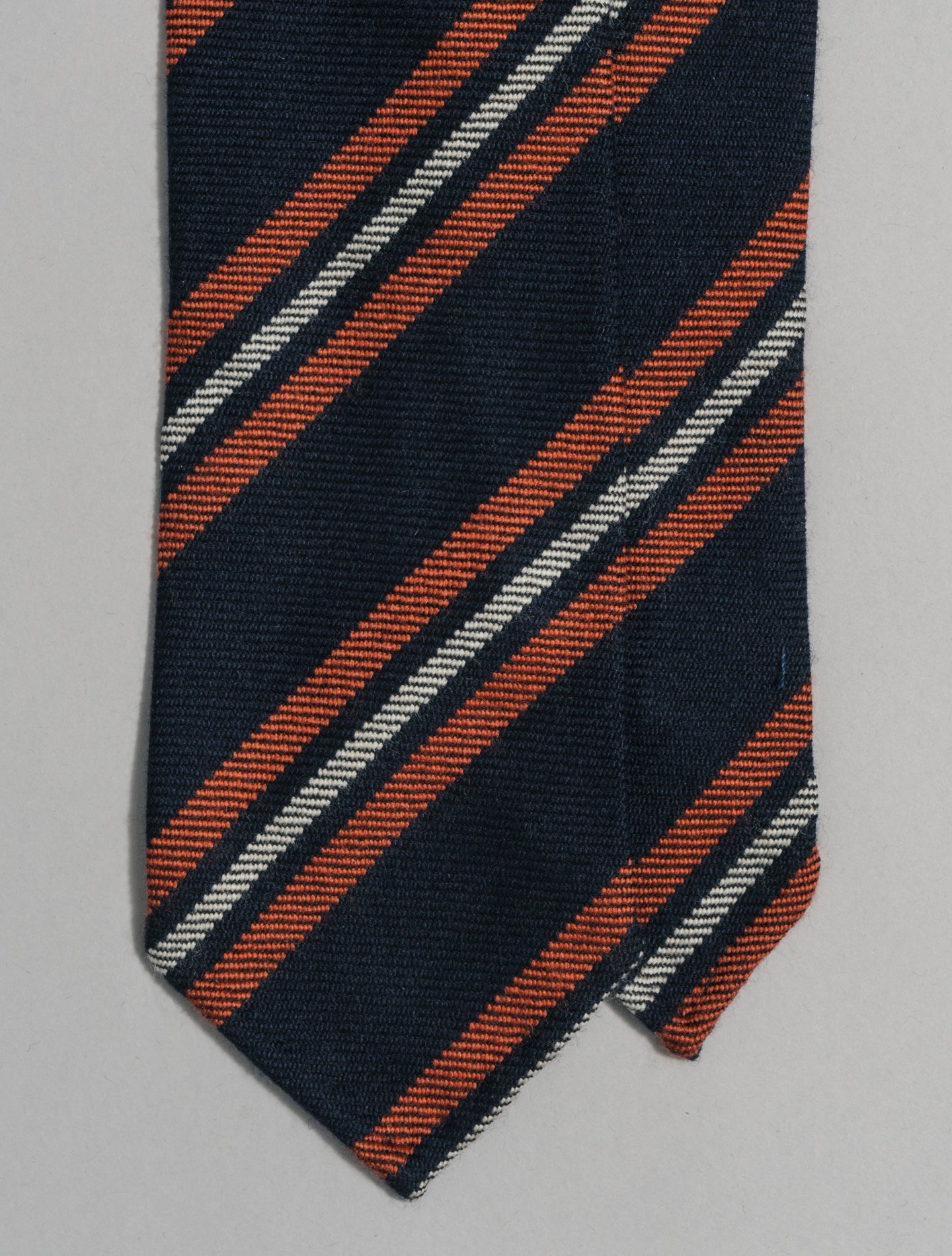 Wool Regimental Tie Rust Finamore Ties One Size