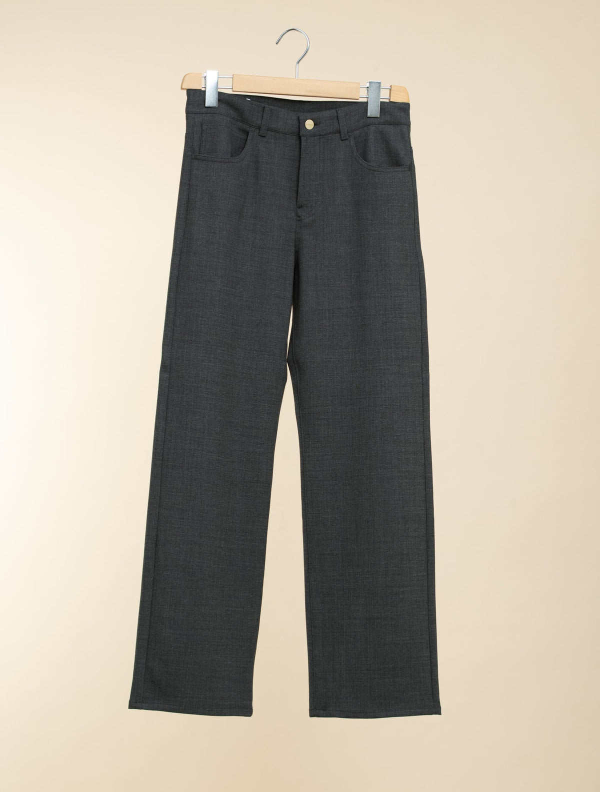 Wool Stretch 5-Pocket Trousers Grey Slowear Trousers IT 38