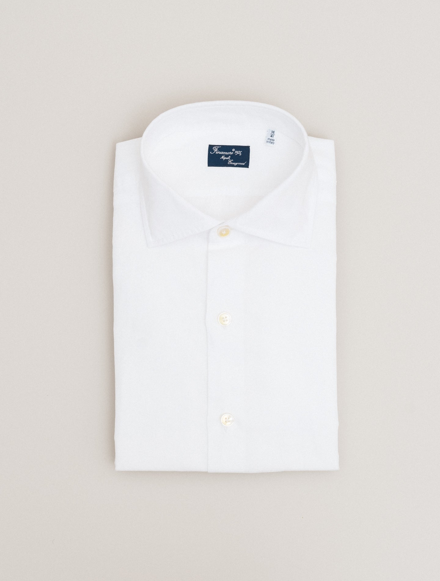 Zante Enzyme Cotton Linen Shirt White Finamore Shirts 39