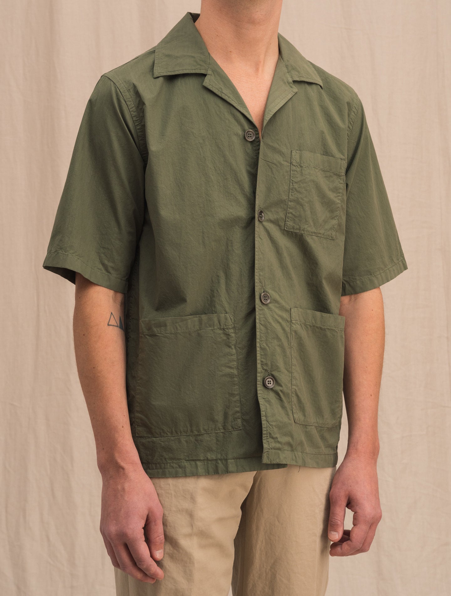 Ago Bowling Shirt Sage Green Aspesi Shirts XS