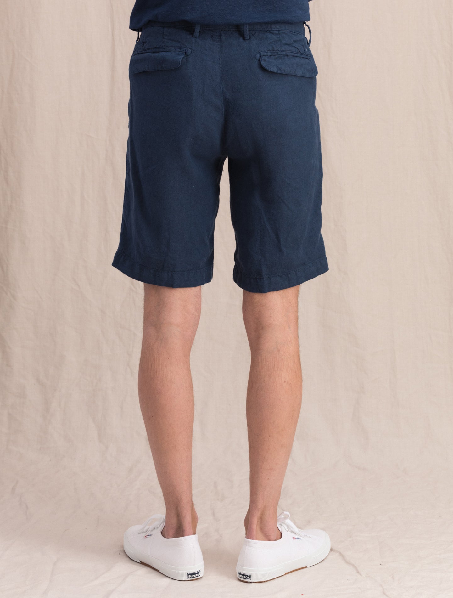 Alaccia Linen Shorts Navy Massimo Alba Shorts 46