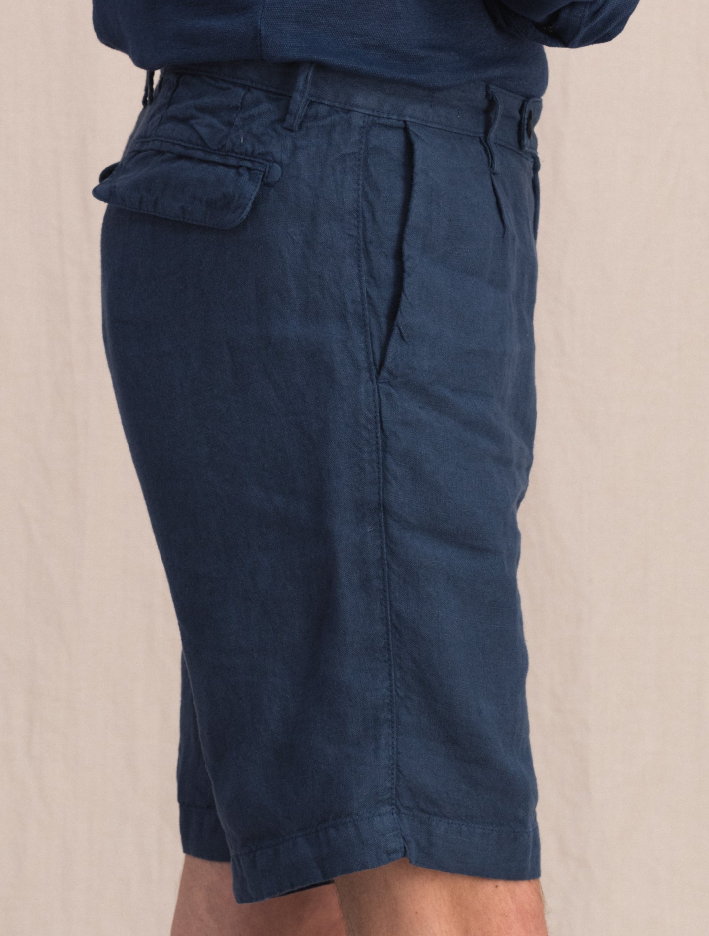 Alaccia Linen Shorts Navy Massimo Alba Shorts 46