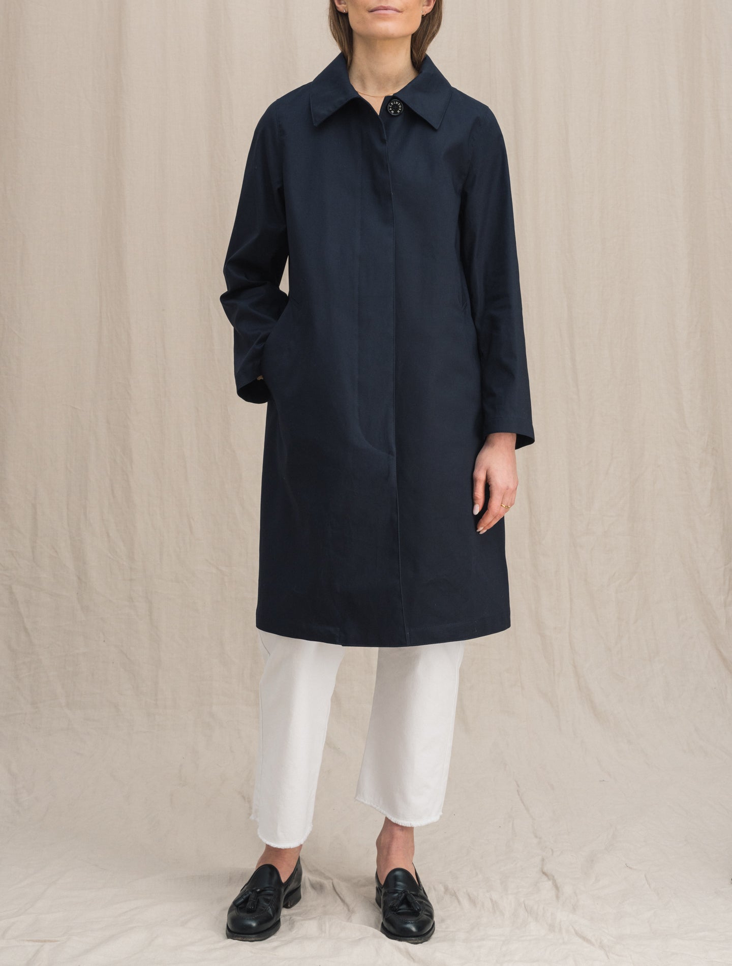 Banton Cotton Coat Navy Mackintosh Outerwear 4/XXXS